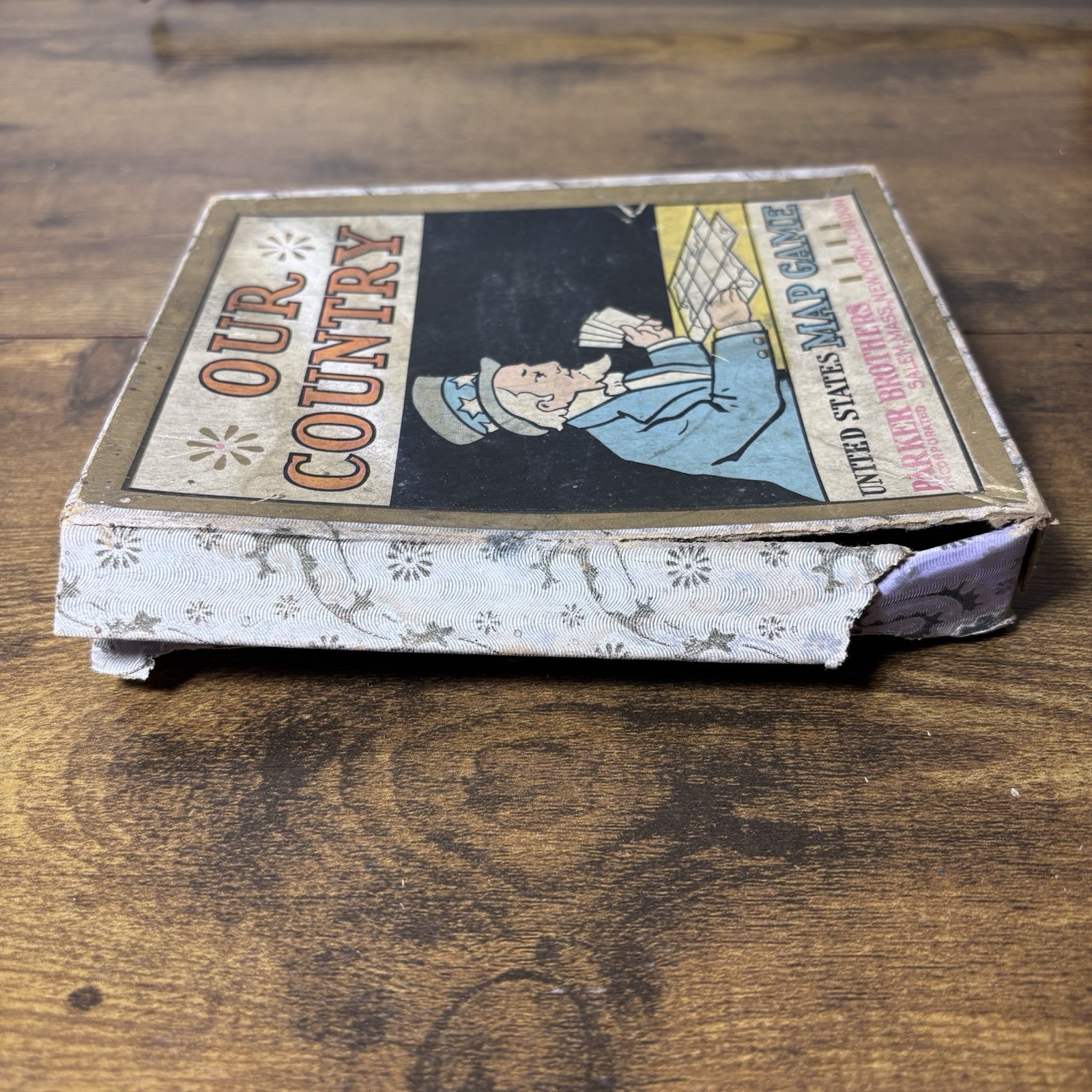 Antique 1910 Parker Brothers Our Country United States Map Game Complete