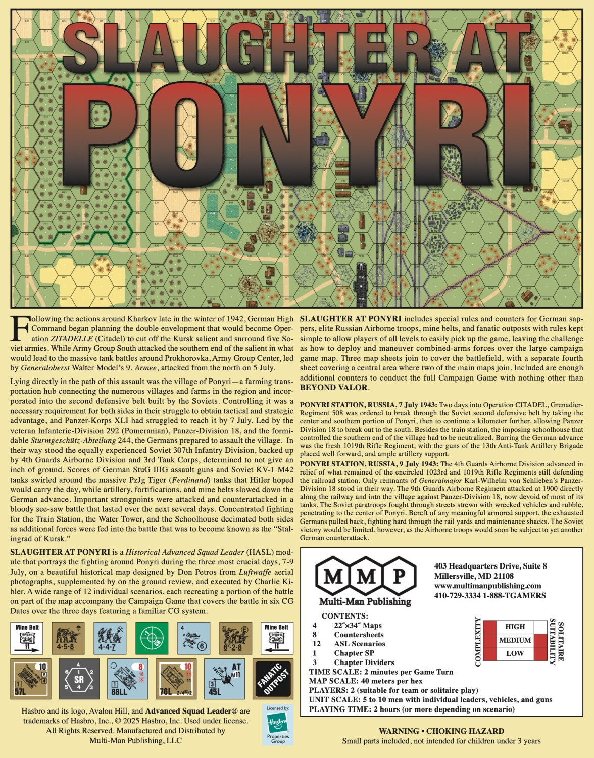 ASL Slaughter At Ponyri Historical Module Advanced Squad Leader MMP NISW