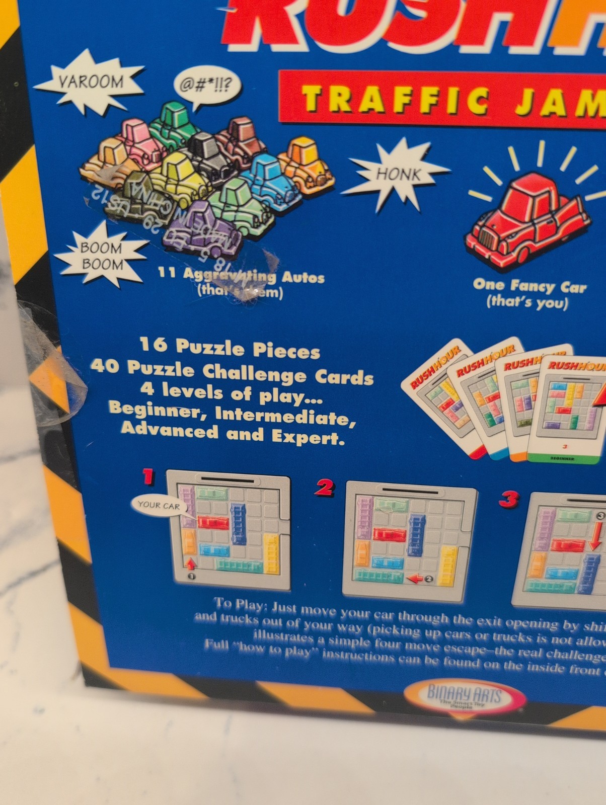 VINTAGE Rush Hour COMPLETE Binary Arts 1996 Strategy Thinking Puzzles Challenges