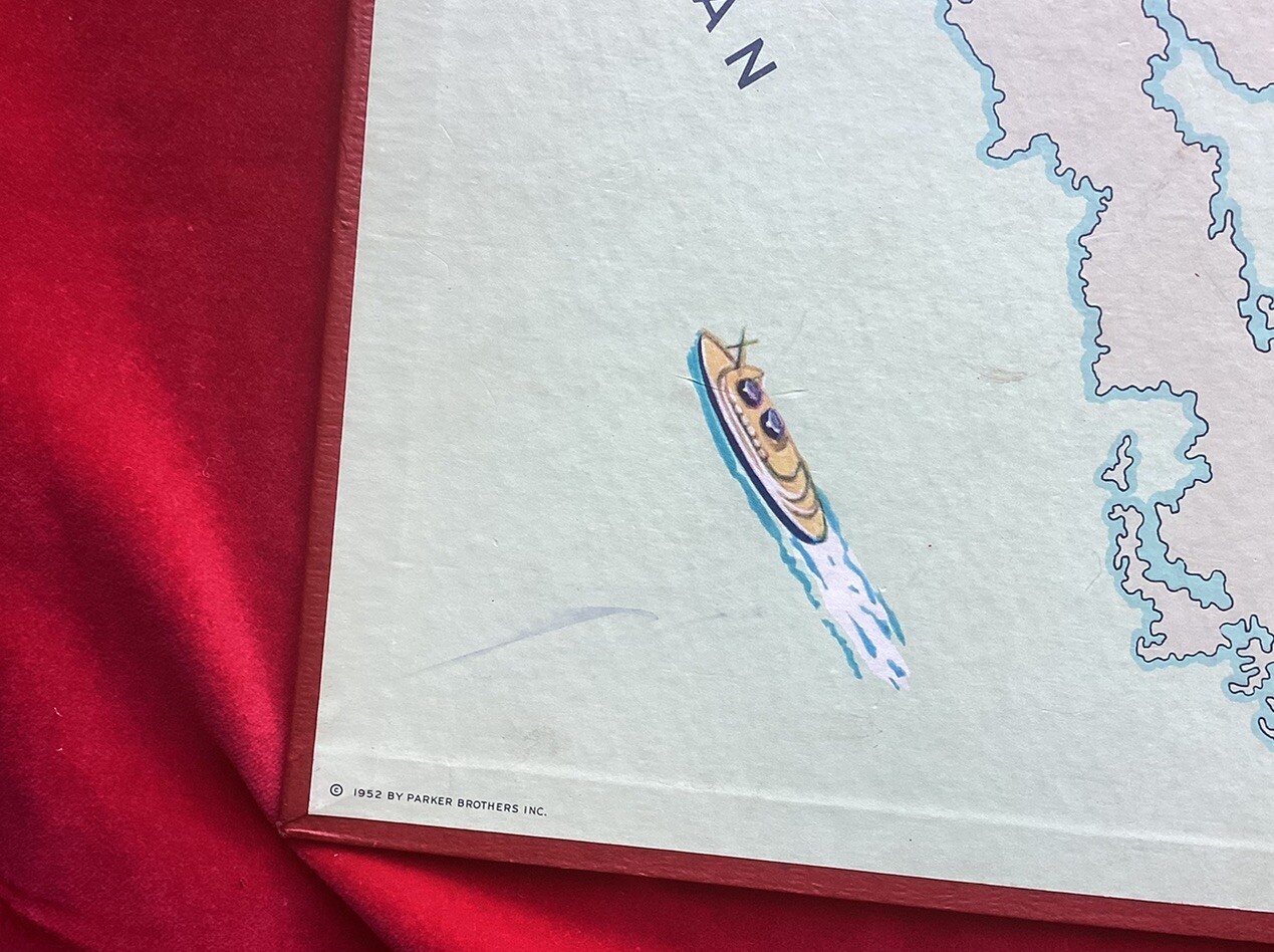 Parker Bros. “Across The Continent” 1952 Board Only Vintage