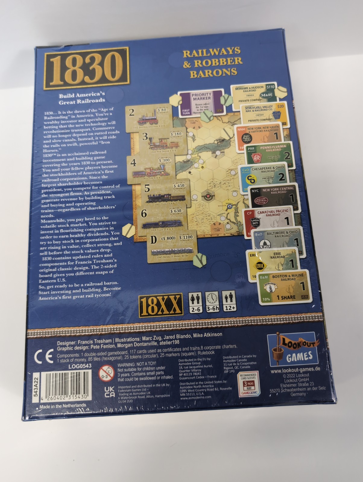 1830: Railways & Robber Barons Board Game – Brand New Factory Sealed..