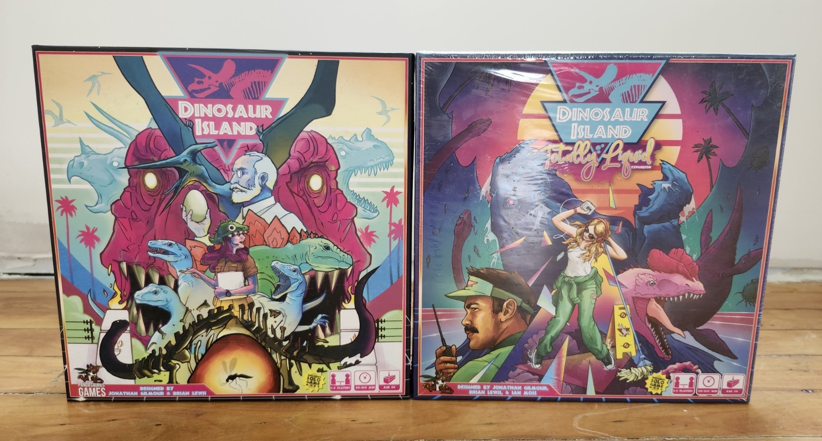 Dinosaur Island Board Game + Totally Liquid Expansion NM/NM See description!