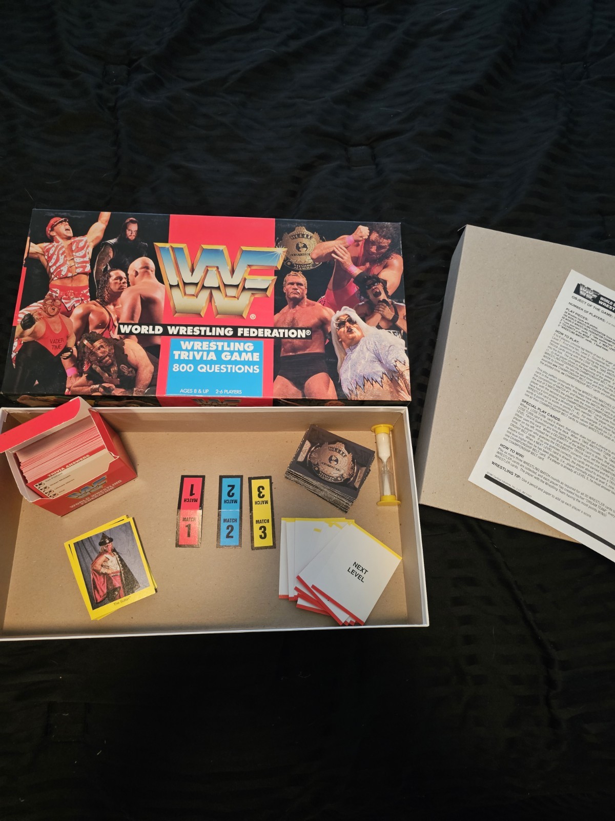WWF Cardinal Trivia Card Game Complete. 1st ed. The Rock Stone Cold Rookie mint!