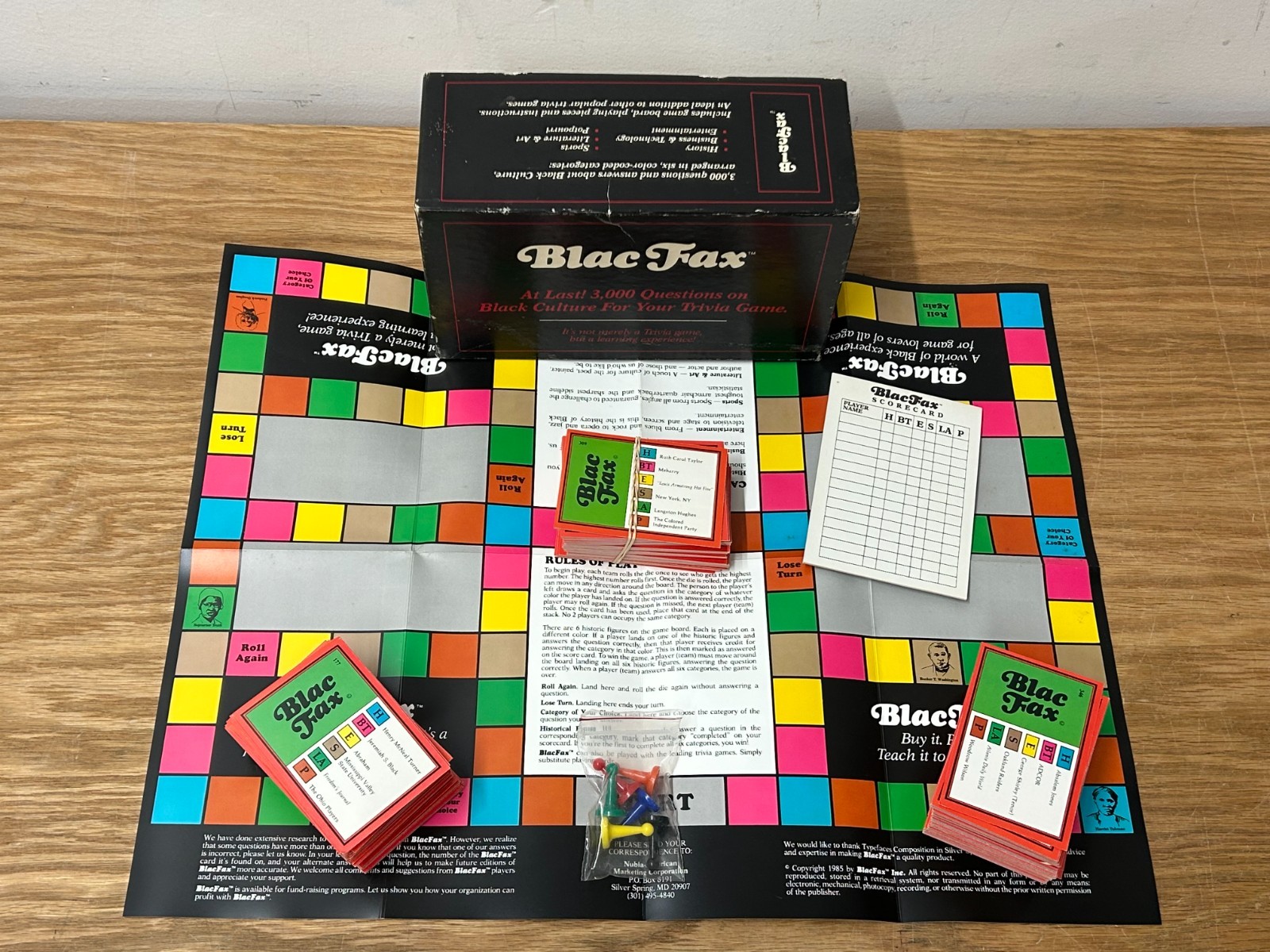BlacFax Blac Fax Trivia Game African American Black Culture History Vintage 1985