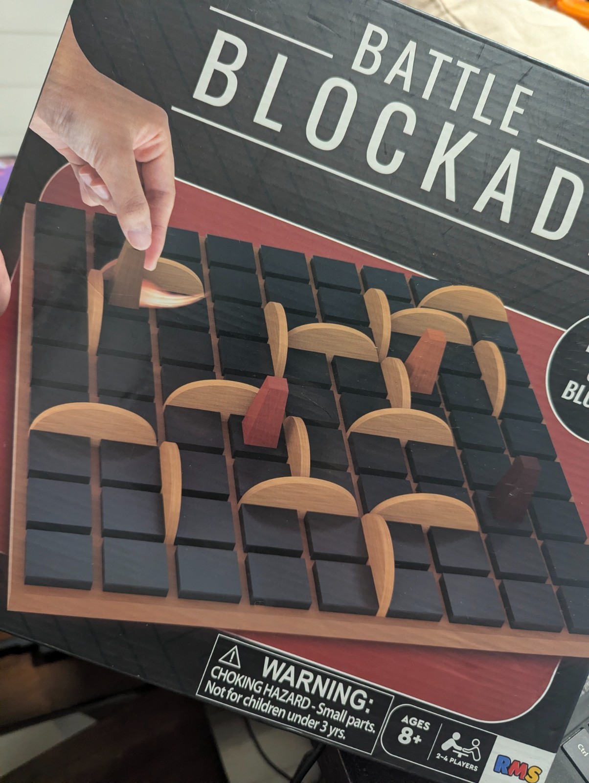 BATTLE BLOCKADE Wooden Abstract Board Game 100% COMPLETE 2024