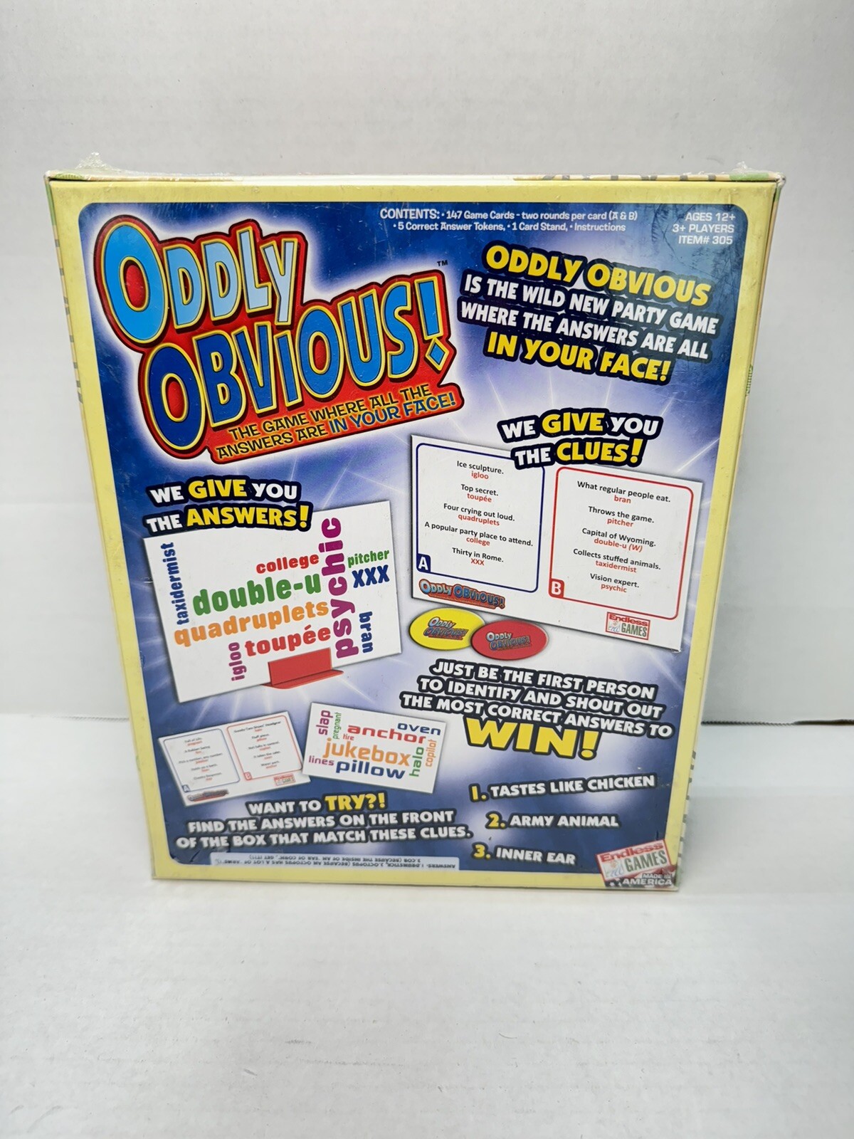Oddly Obvious! Endless Games Factory Sealed NEW Free Shipping Family Game Night