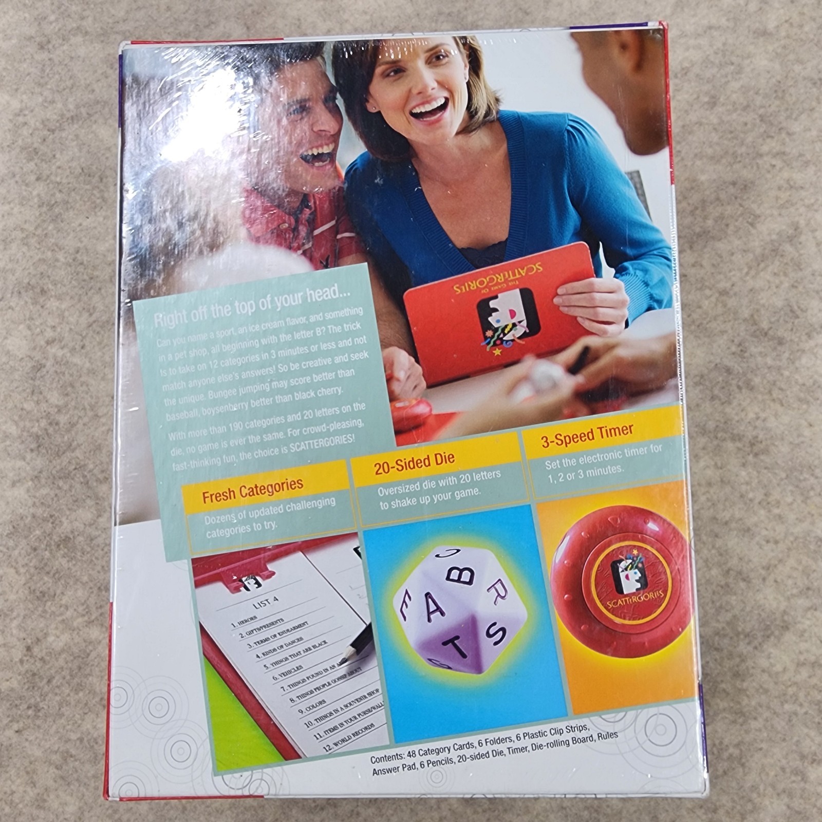 The Game of Scattergories 2009 Parker Brothers Brand New Sealed Complete Hasbro