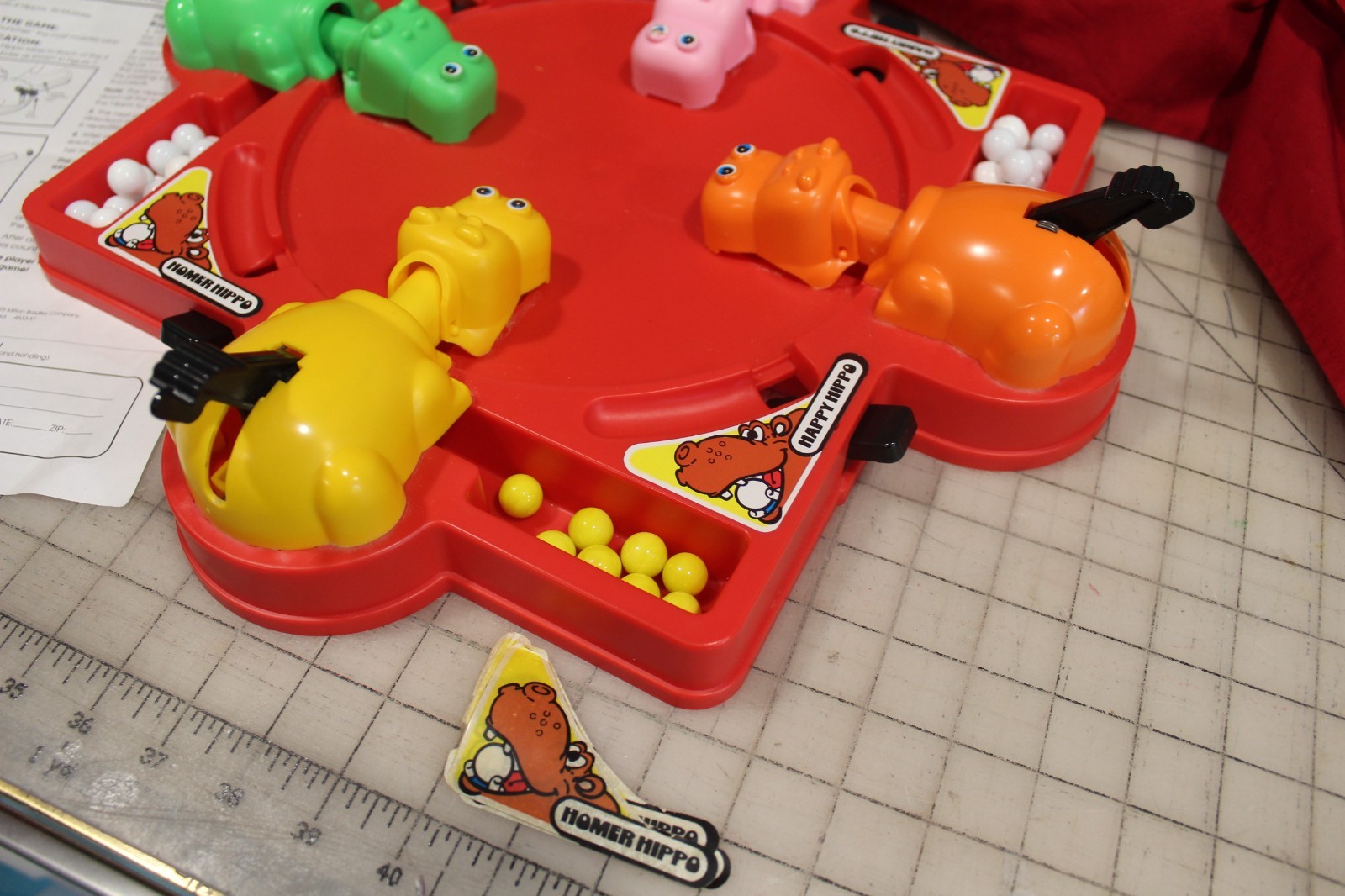 Vintage 1986 Hungry Hungry Hippos Game Milton Bradley