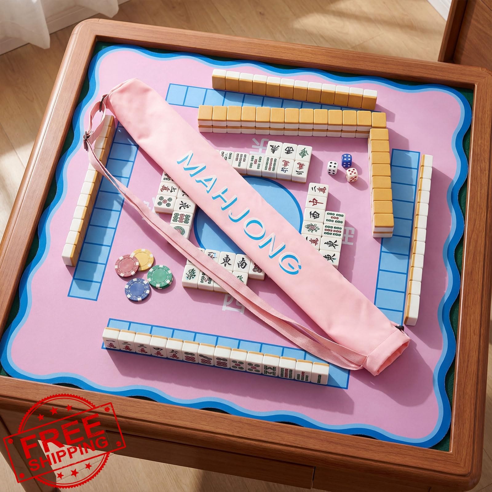 Sunnymove Mahjong Mat Bag Pink
