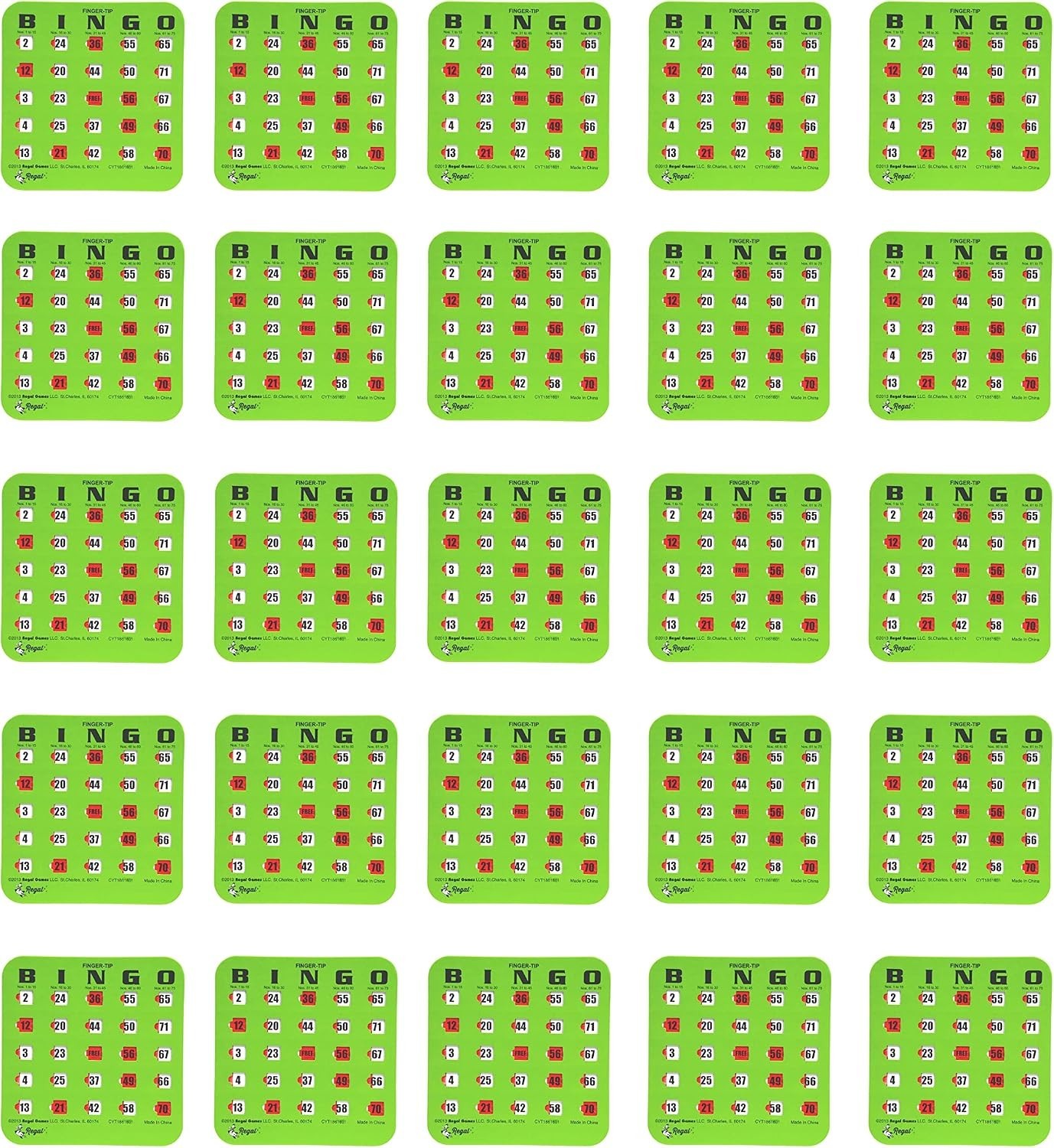 Travel-Ready Bingo Game Cards – Large Print, 25 Pack