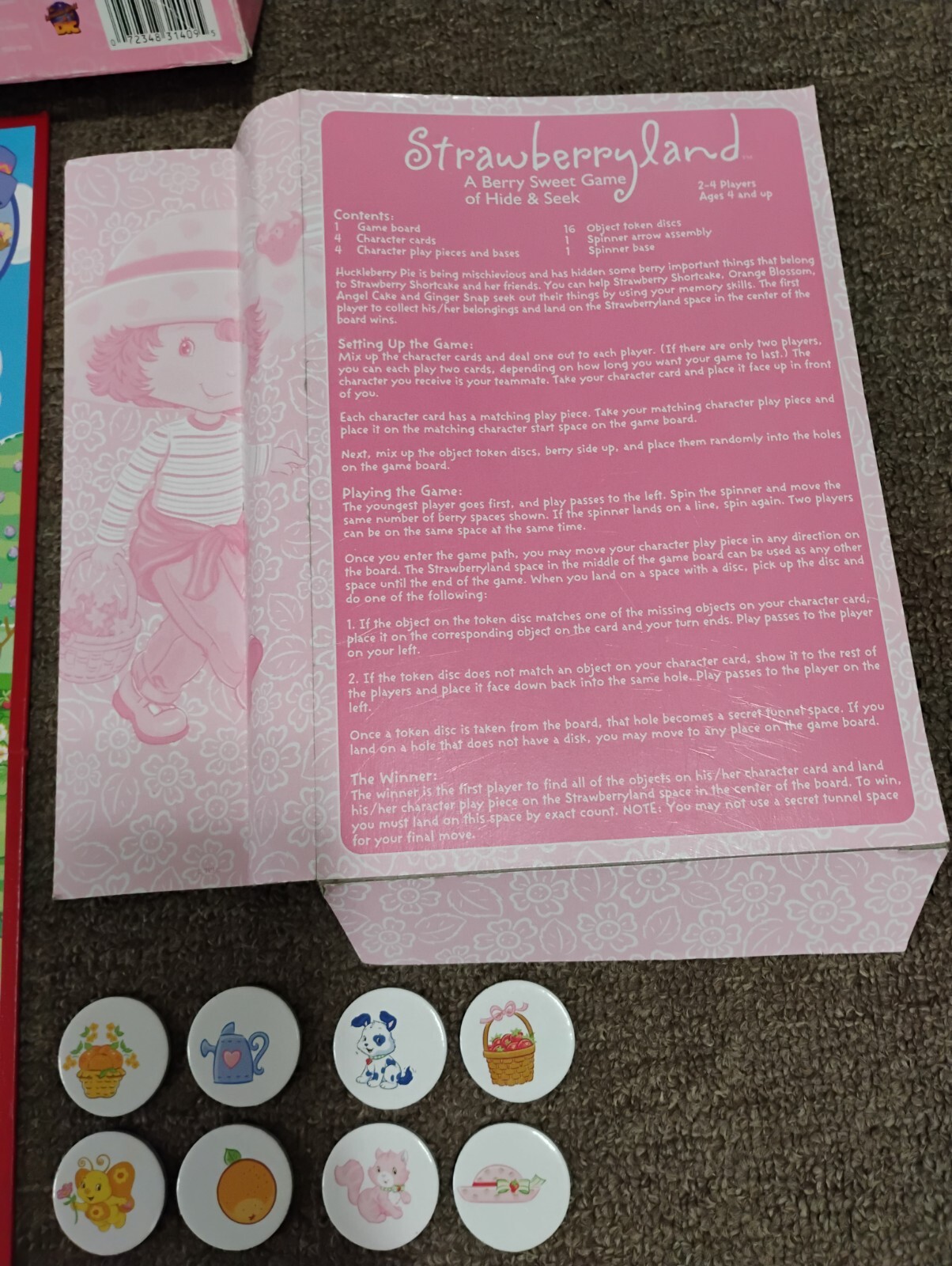 Vntg 2003 Strawberry Shortcake Strawberryland Berry Sweet Board Game Hide & Seek