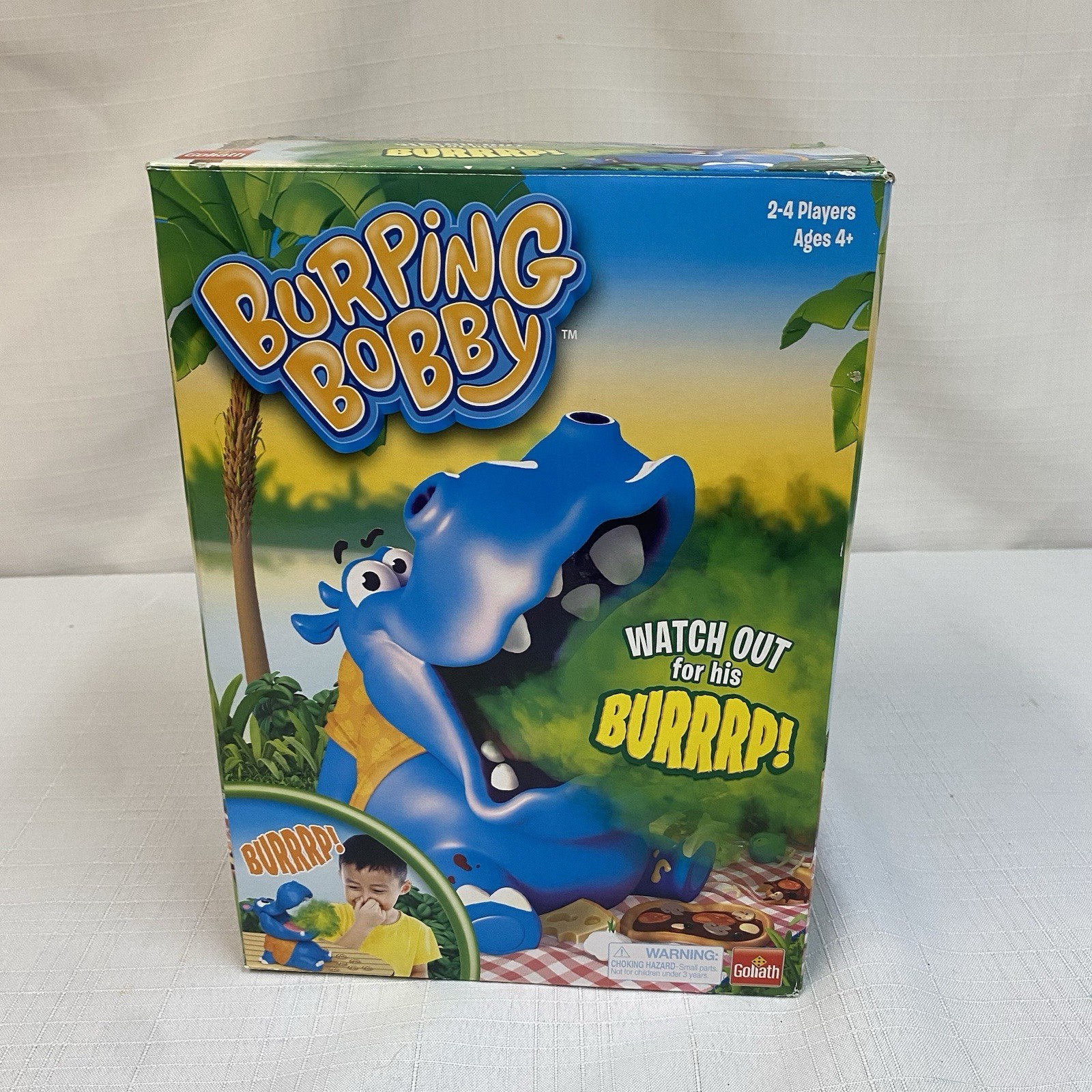Burping Bobby Hippo Game by Goliath 2-4 Players, Ages 4+ New Batteries READ