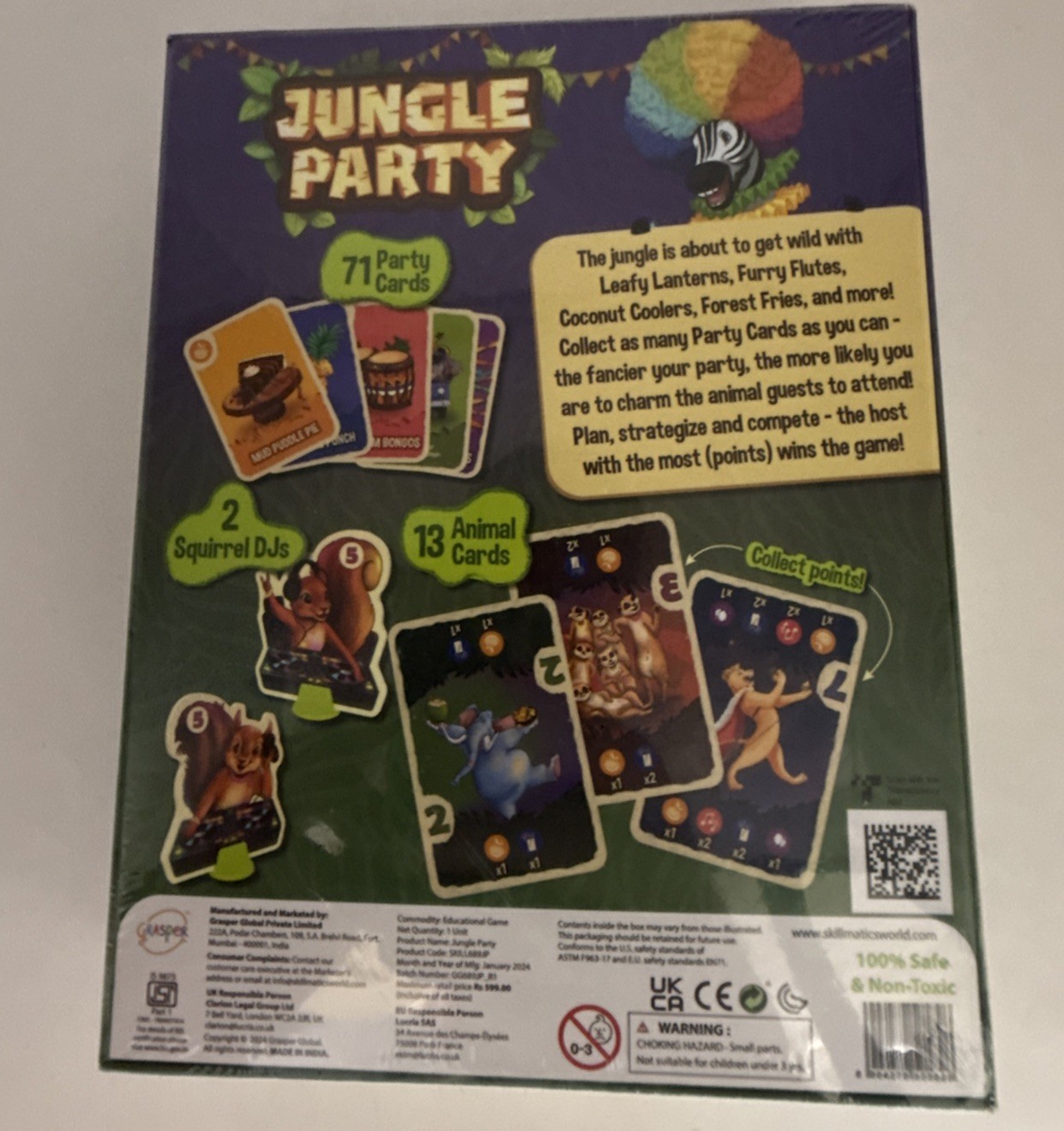 Card Game Jungle Party Fun Family Card Game of Strategy & Luck Party Game Kids