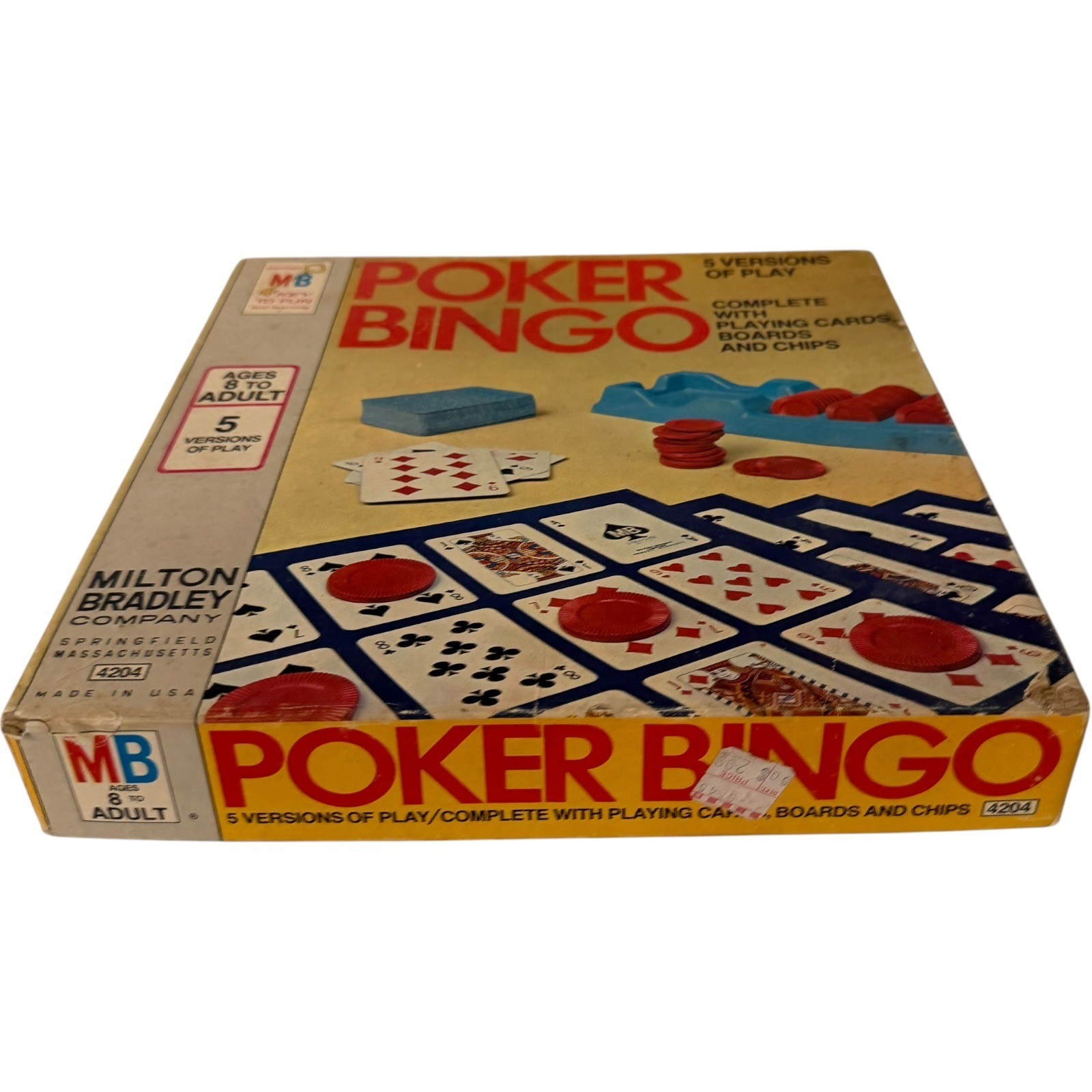 Milton Bradley Poker Bingo 4204 Vintage 1972 Board Game Complete Used