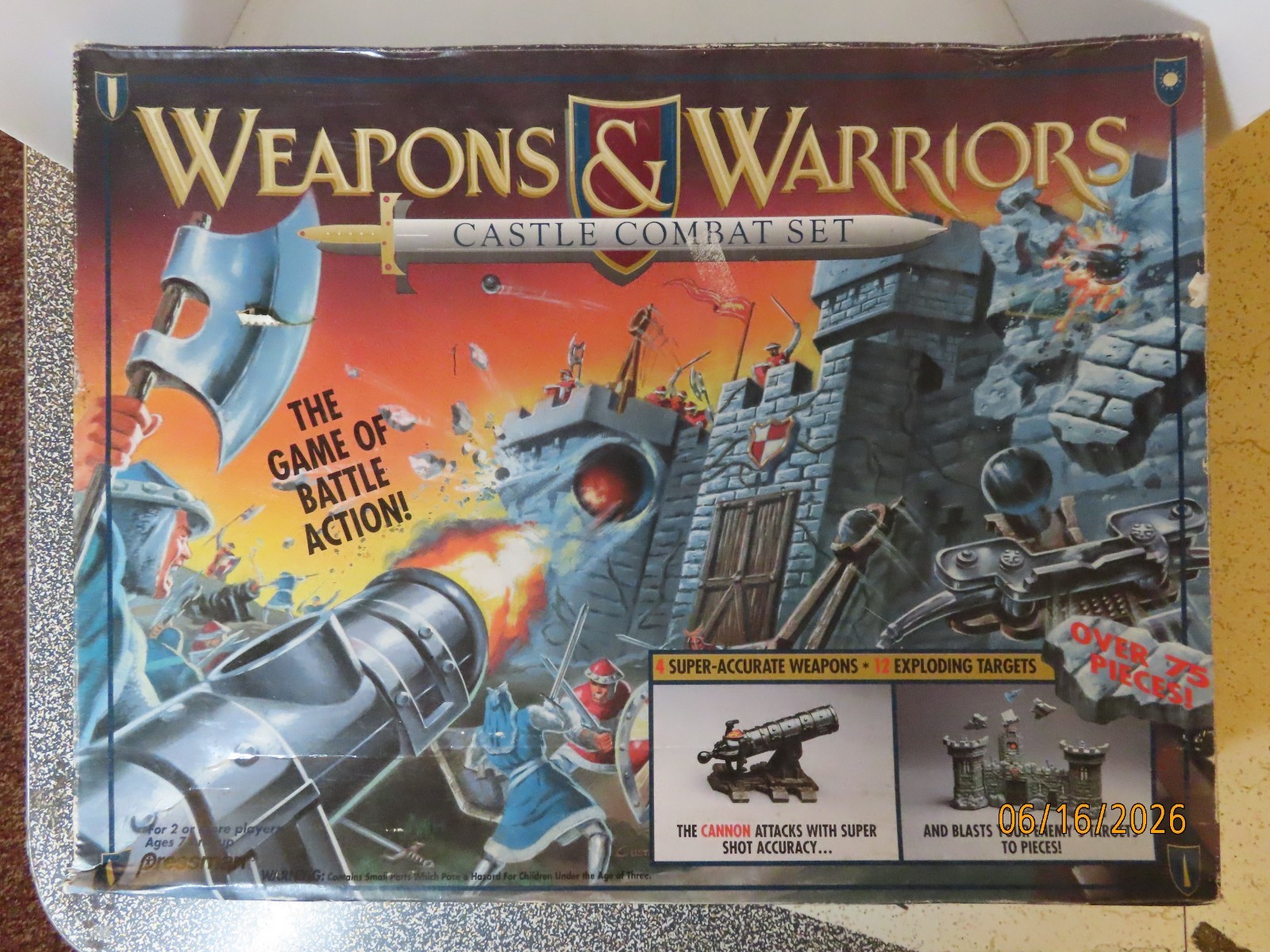 1994 Pressman Weapons & Warriors Castle Combat Set Board Game Almost Complete