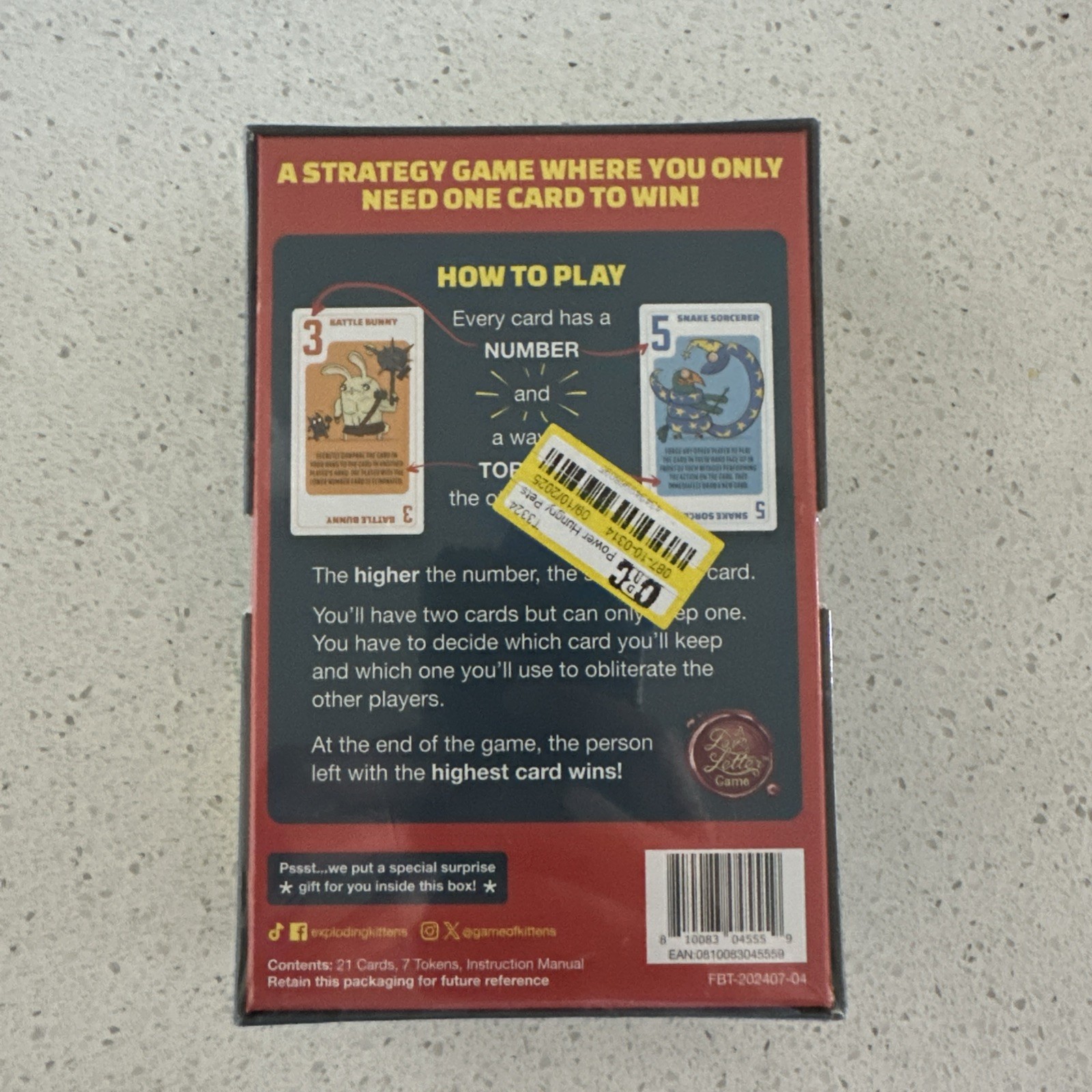 Kids Game Power Hungry Pets Game-Try To Outsmart Each Other 2-6 Players Ages 7+