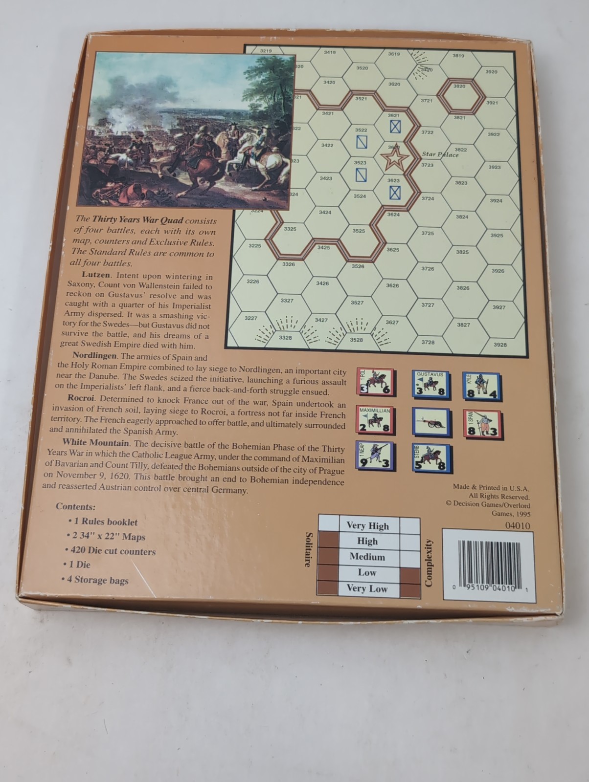 THIRTY YEARS WAR QUAD -1995 SPI / Decision Games – NOS Unpunched