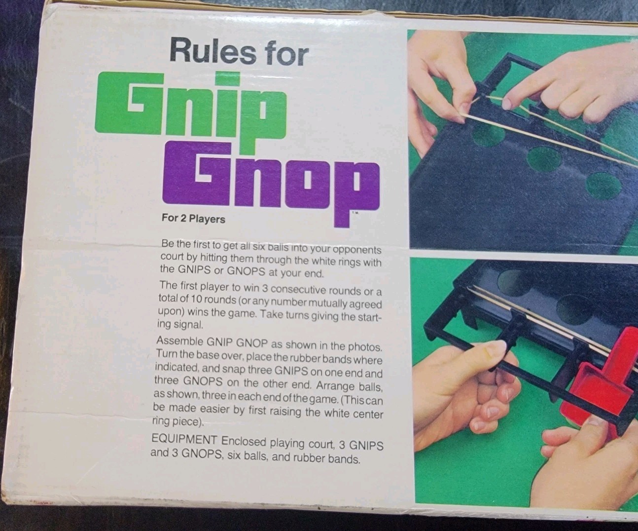Gnip Gnop Slap-Happy Game Vintage 1971 Parker Brothers Original Box Made in USA