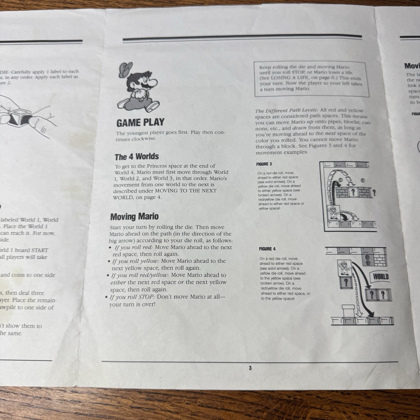 1988 Super Mario Bros. Board Game by Milton Bradley Instruction Booklet