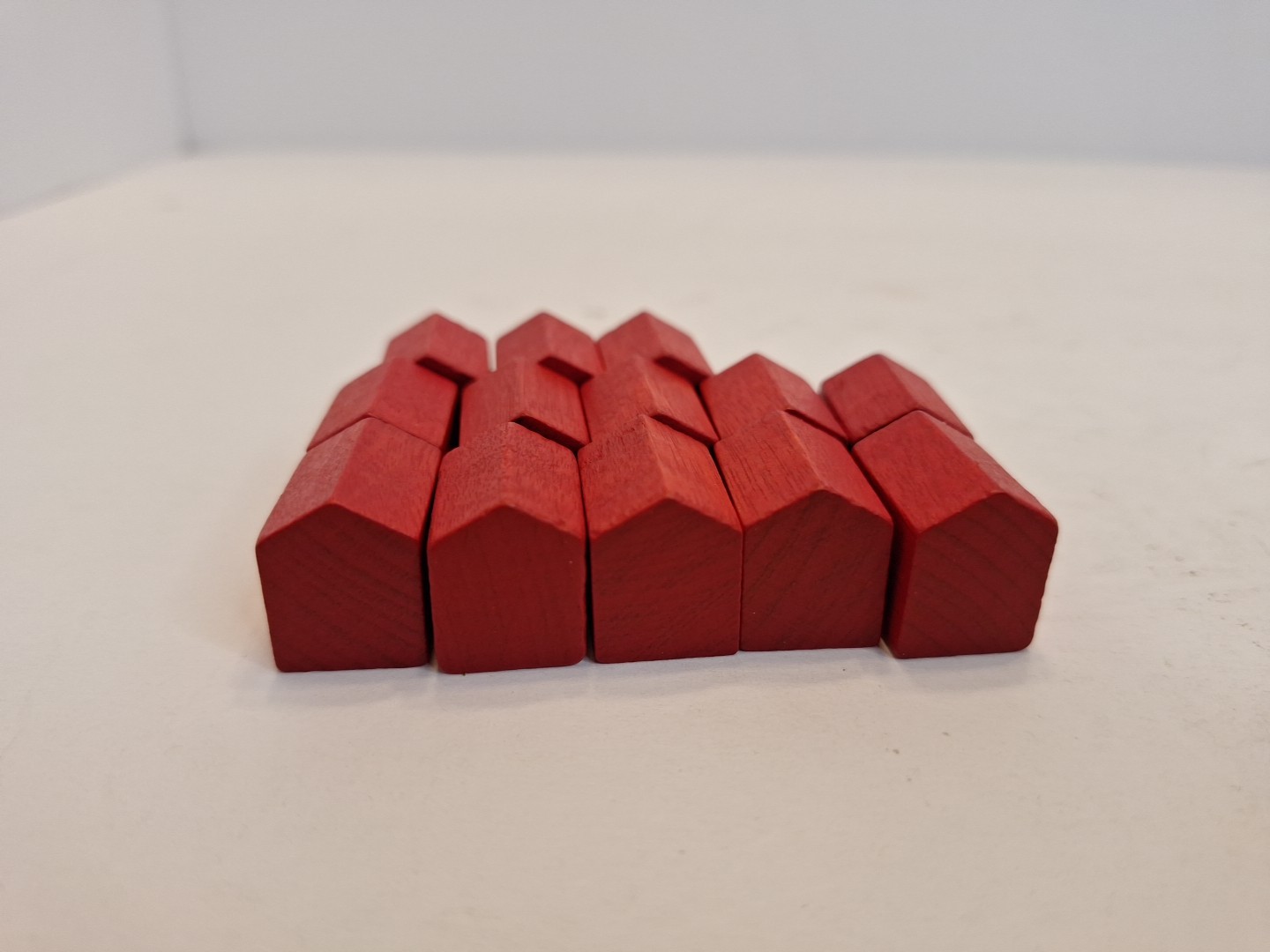 Monopoly Deluxe Anniversary 1985 Edition Red Wood Hotel Replacement Part 13 pcs