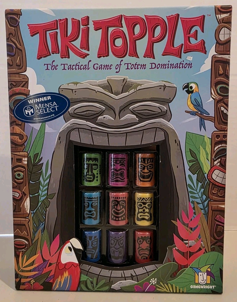 NEW Tiki Topple The Tactical Board Game Of Totem Domination by Gamewright