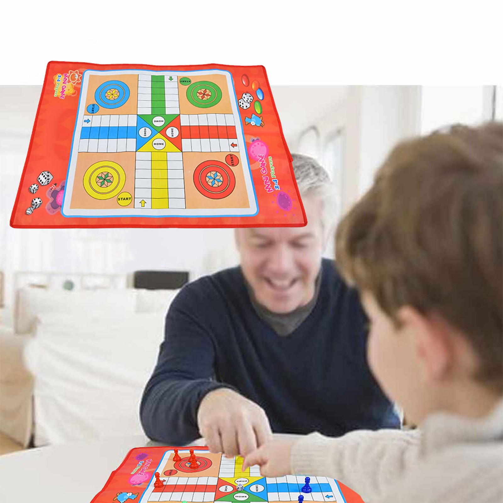Kids Ludo Board Set Eco-friendly Non-woven Children Game For Family NEGF