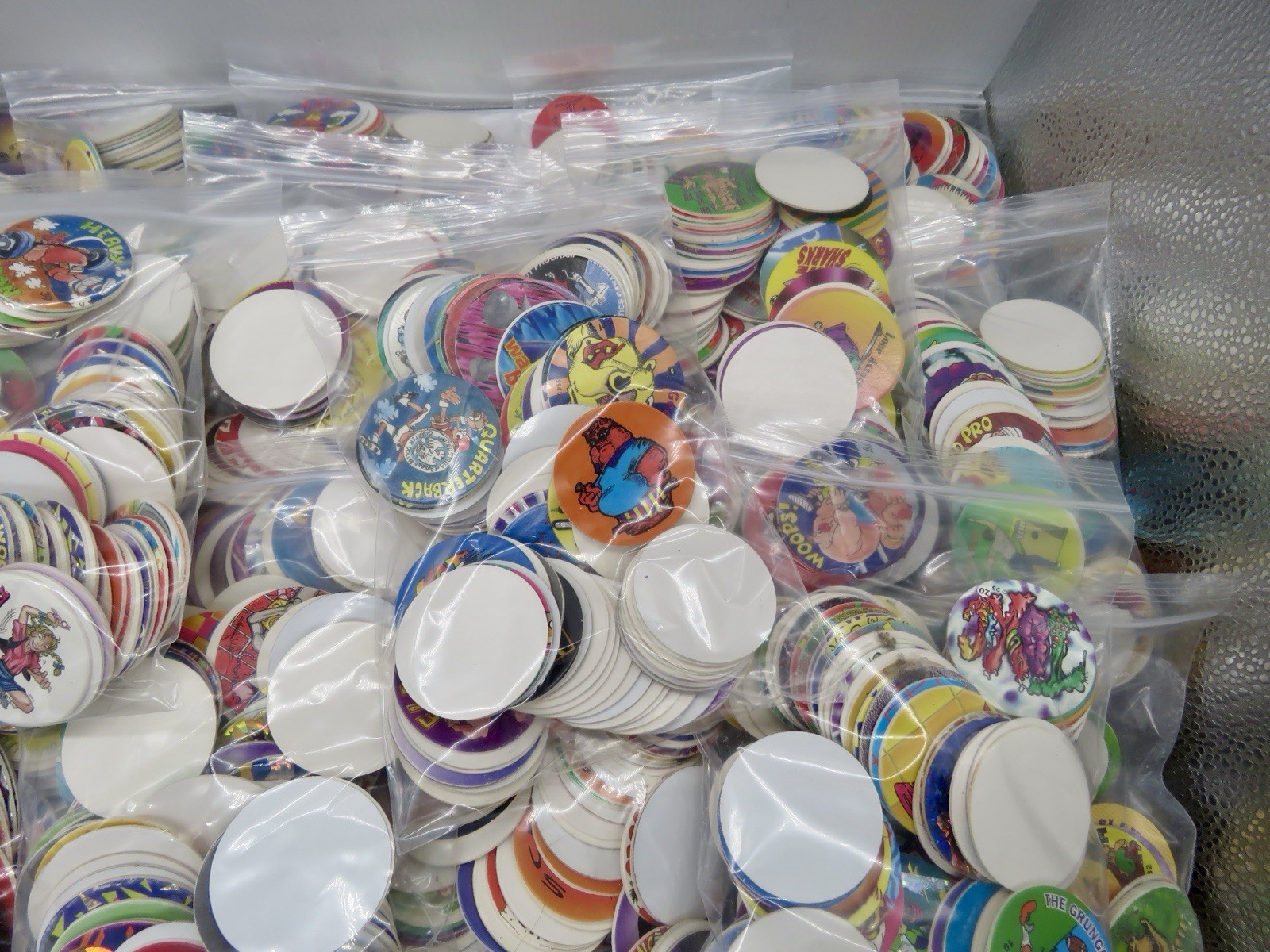 Lot of 100 Pogs Unbranded And Branded.