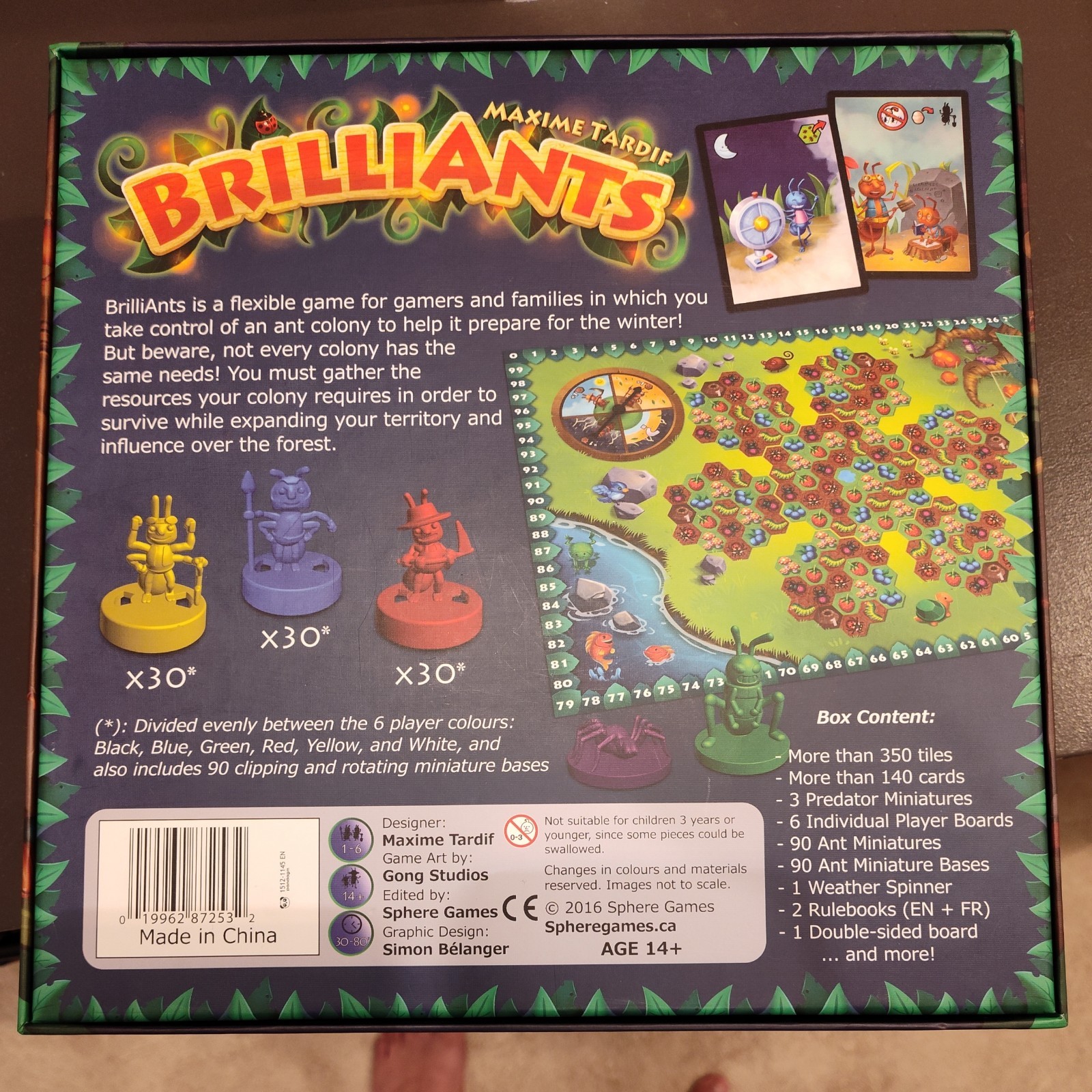 BrilliAnts BOARD GAME – SPHERE GAMES KICKSTARTER EDITION (MAXIME TARDIF)