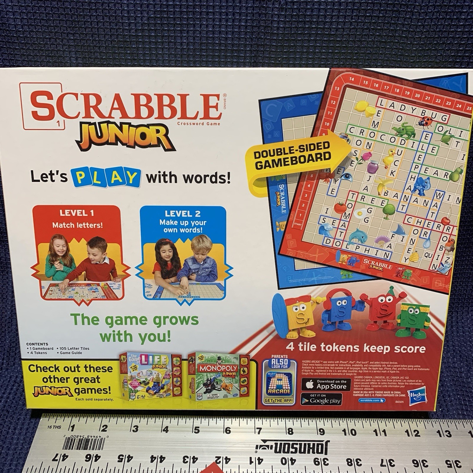 Hasbro Scrabble Junior Crossword Game Complete Free Shipping