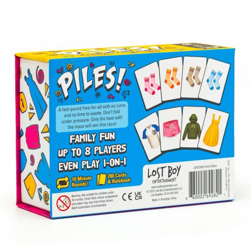 PILES Card Game: Memory Skills, 2-8 Players, Action, 5-15 Min