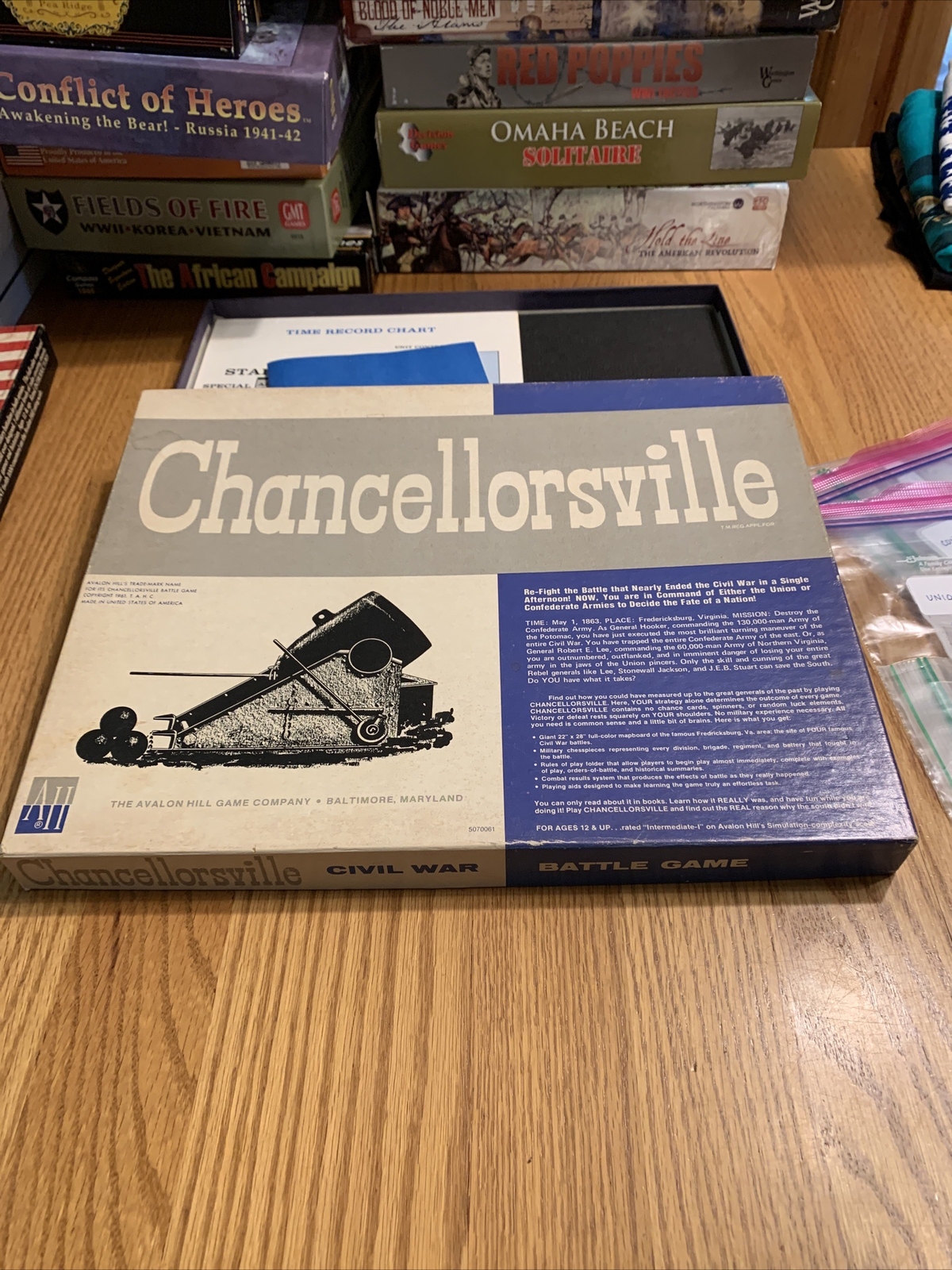 Chancellorsville: Avalon Hill: Good Condition For Age