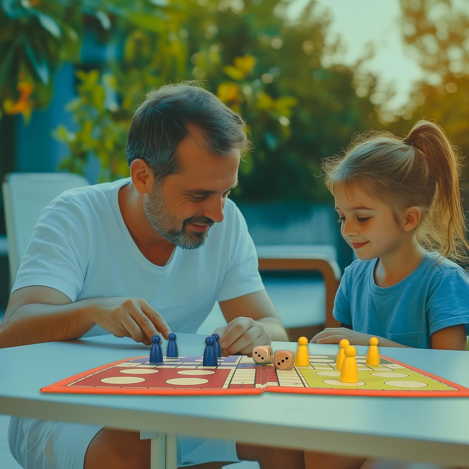 Foldable Ludo Board Game Set | Portable Travel-Friendly Family Board Game | Incl