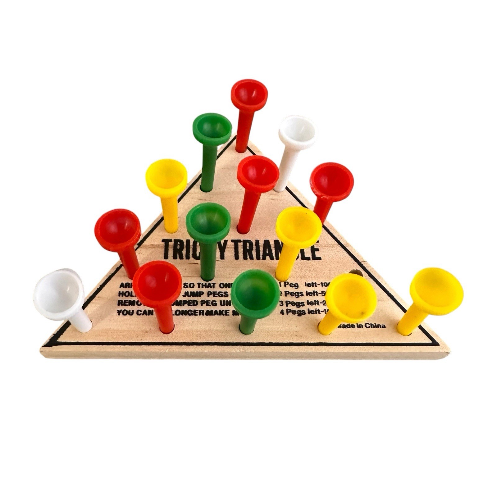 Portable Tricky Triangle Solitaire Game Engaging Strategy for Travelers