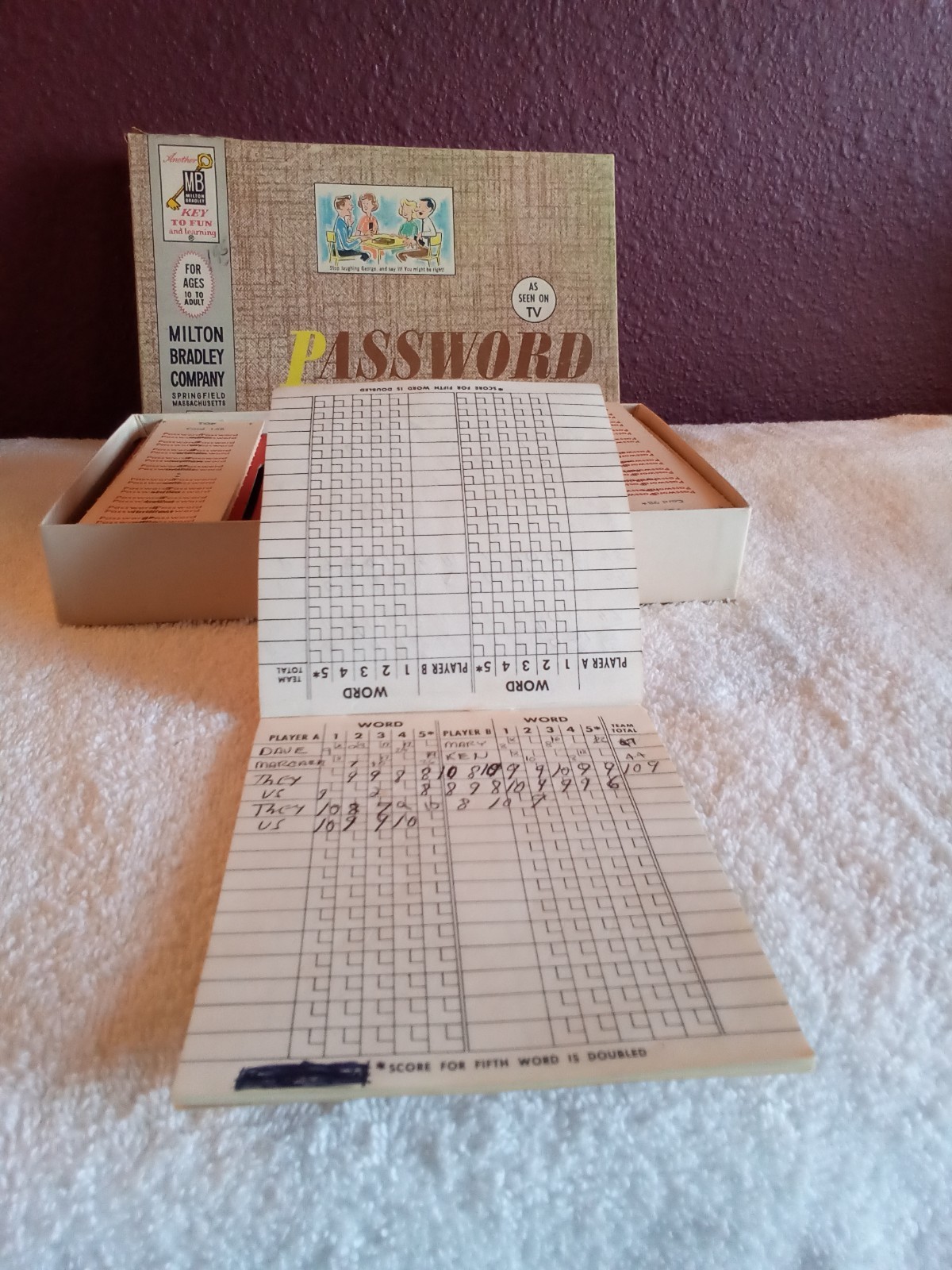 Vintage 1962 Milton Bradley Password Game#4260 Complete Game!