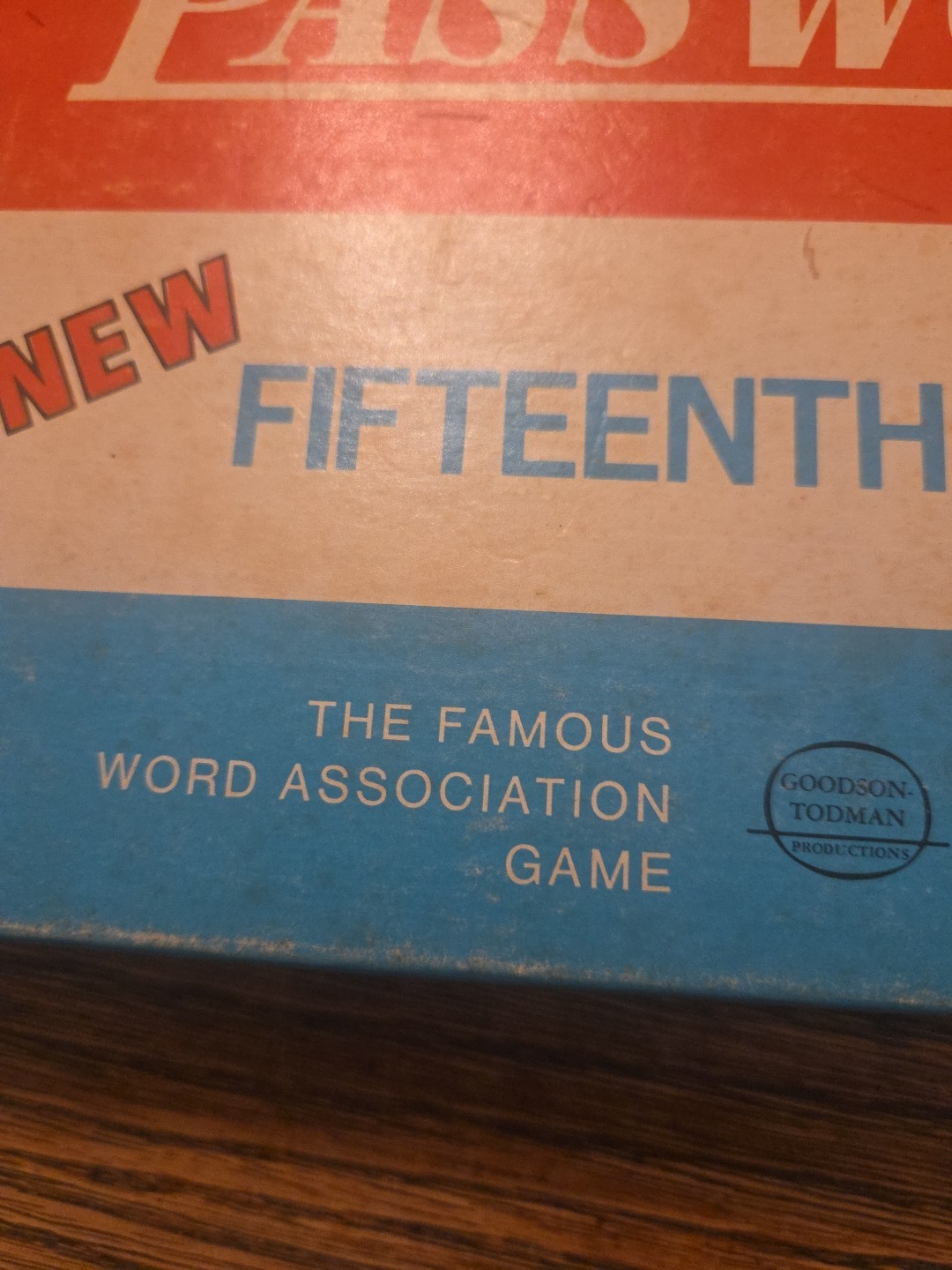 Vintage 1970 MB Milton Bradley Password 15th Edition no. 4260