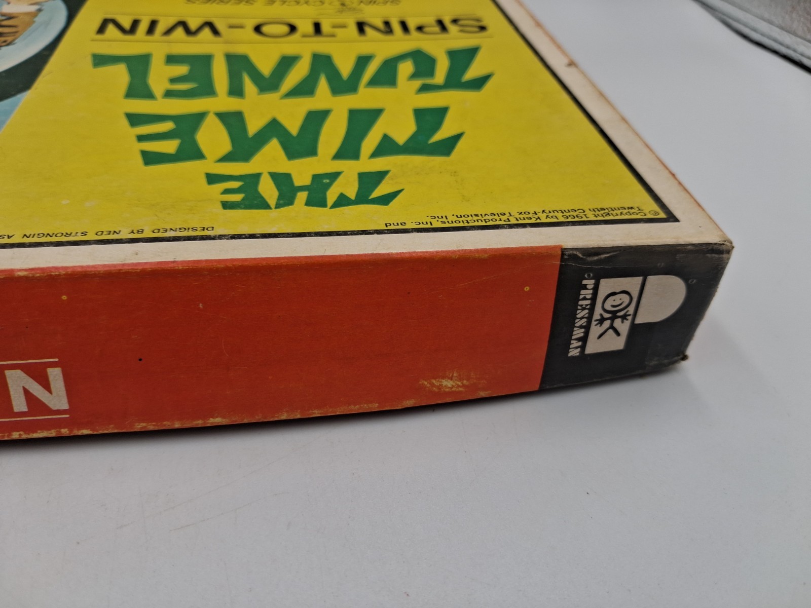 Time Tunnel Spin-To-Win Board Game, C 1967 Pressman Toy Co, MISSING PEICES