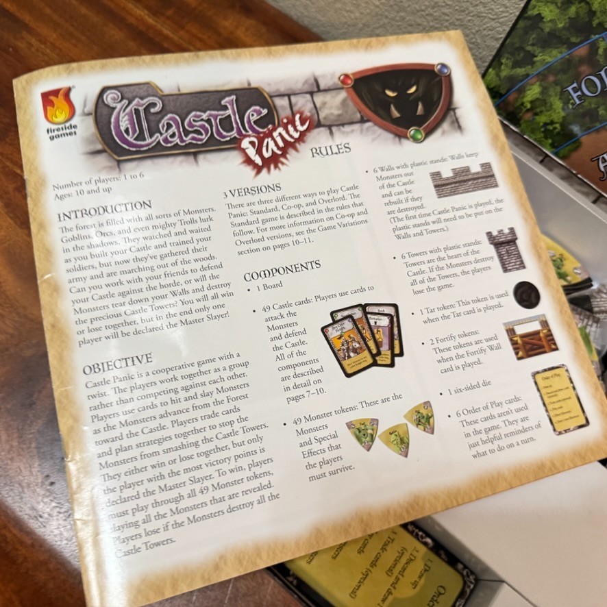 Castle Panic Core Game COMPLETE Fireside Games 2010 Base Cooperative