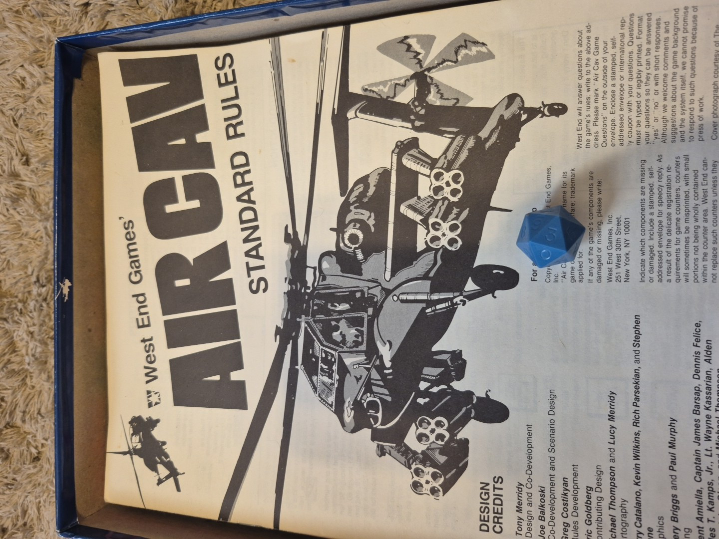West End Games: Air Cav: Helicopter Warfare in the 80s: Used