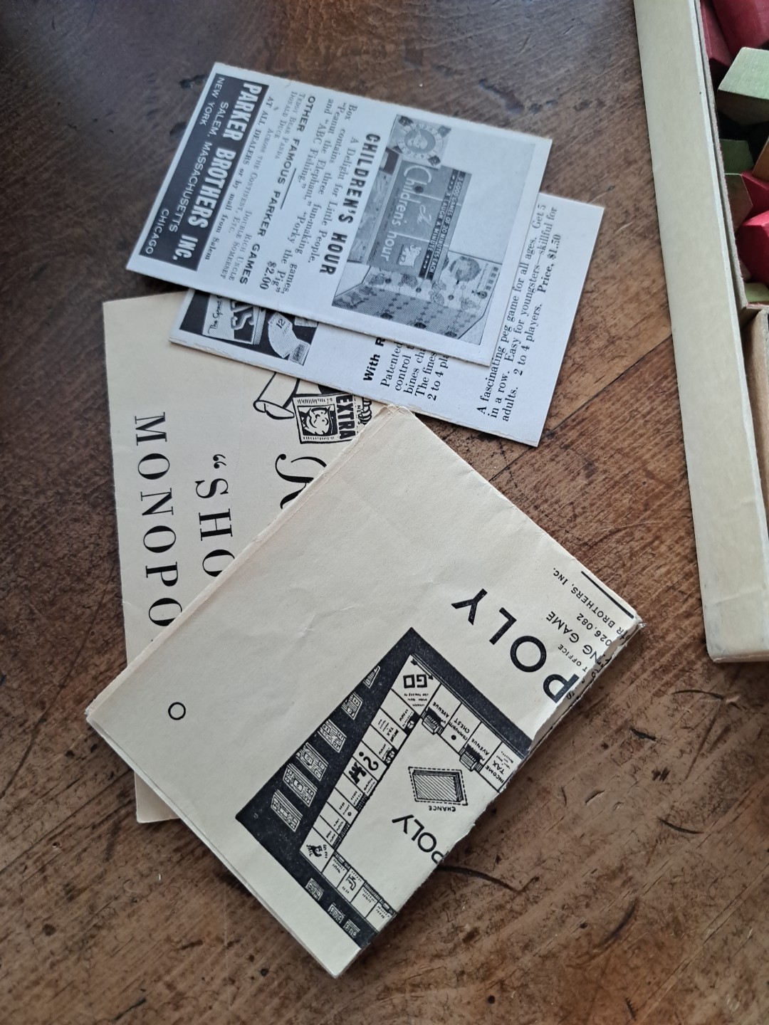 Vintage 1940’s Monopoly Game Set By Parker Brothers USA See Photos