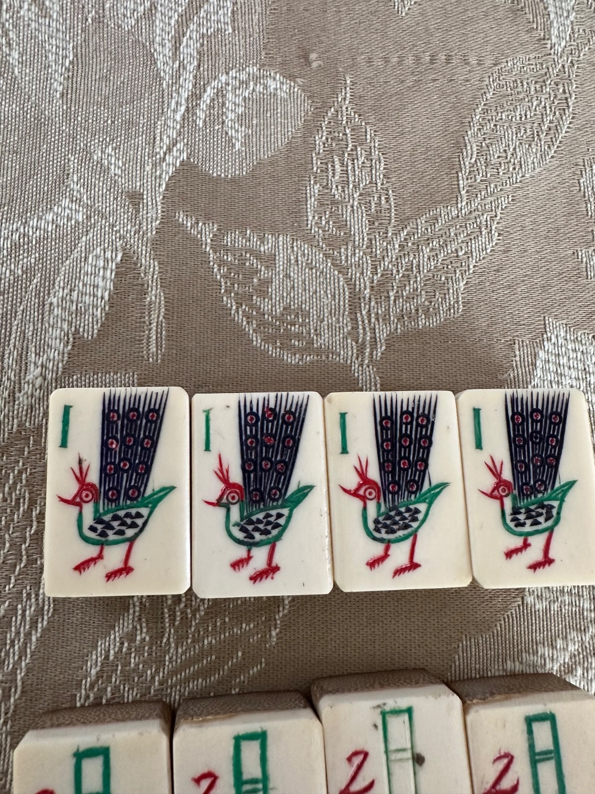 Vintage Mah Jongg Set 1923 Bone and Bamboo