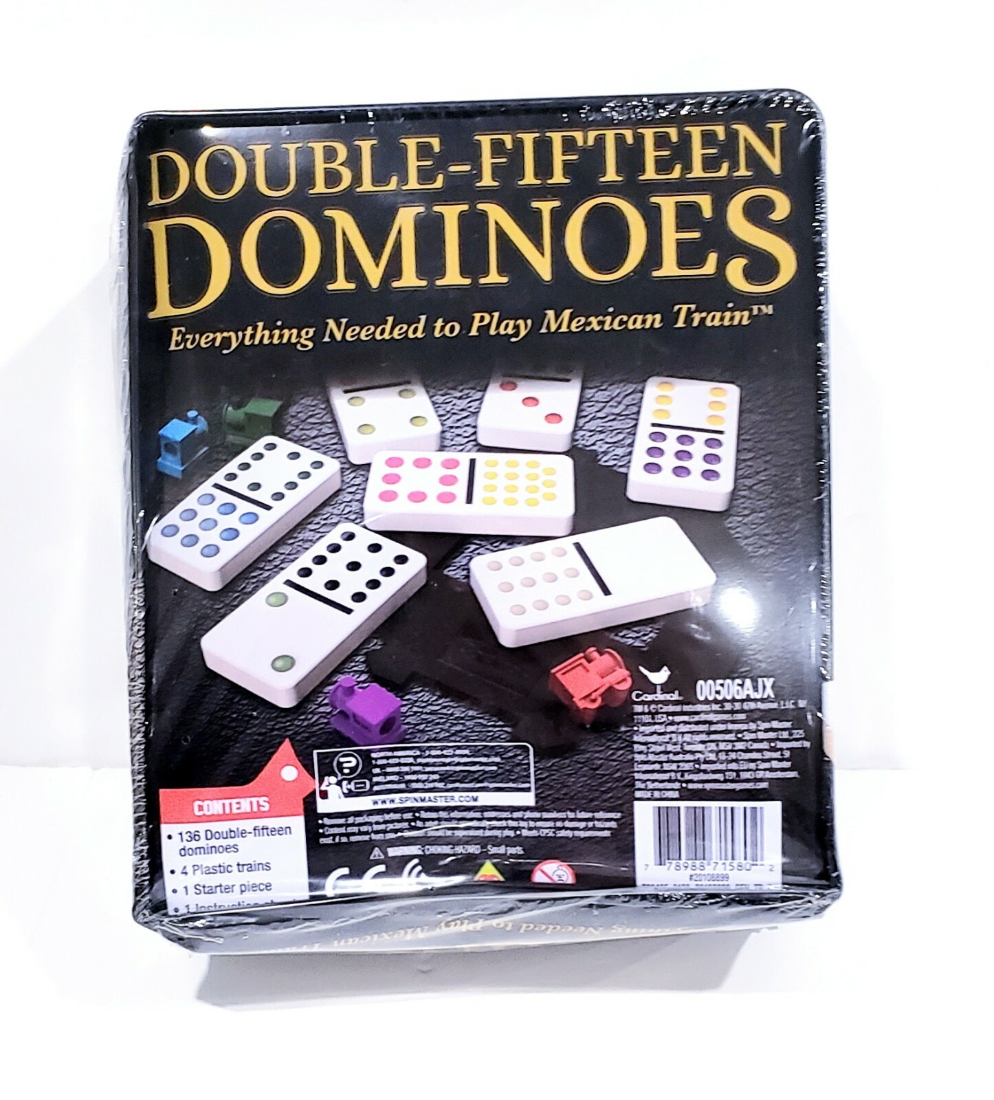 Double Fifteen Dominoes by Cardinal-Collectors Tin-New sealed *tin has dents