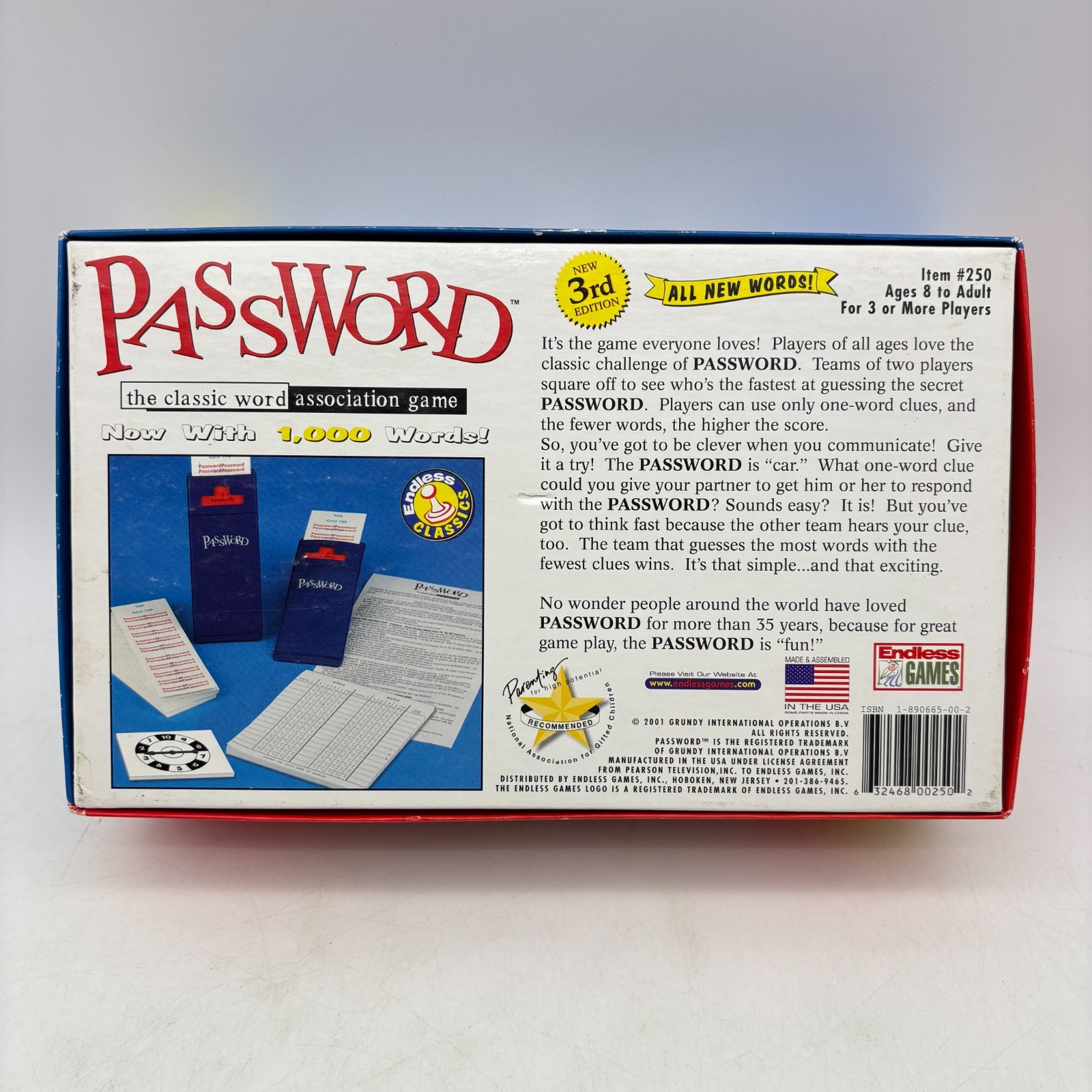 Password 3rd Edition COMPLETE Endless Games 2001 Word Association Party Family
