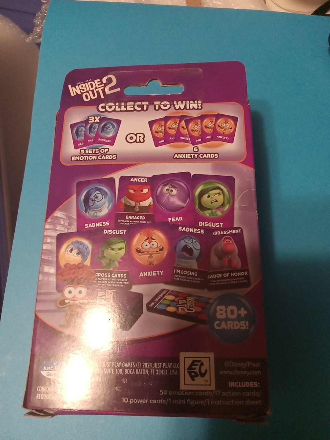 Disney Pixar Inside Out 2 Mixed-Up Emotions Card Game W/ Collectible Figure NEW