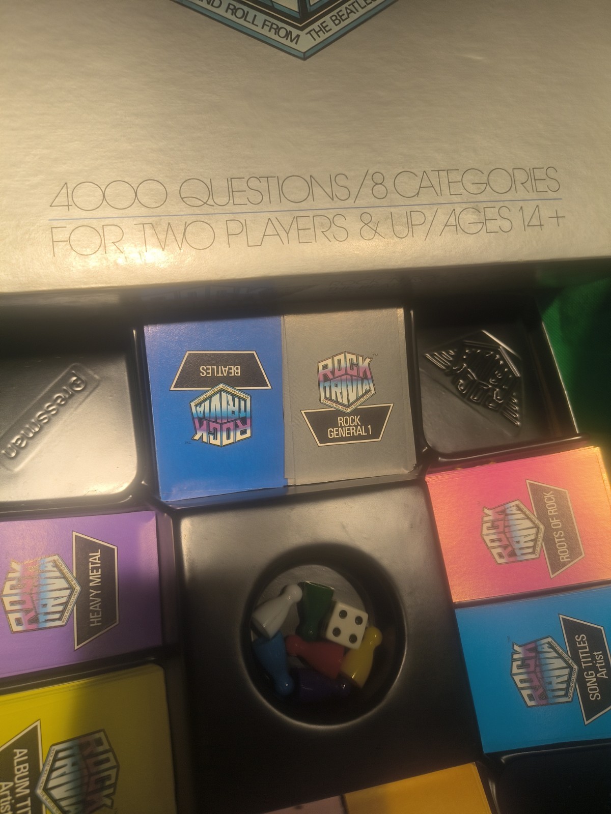 Vtg Rock Trivia Board Game Pressman 1984 Rock And Roll From The Beatles COMPLETE