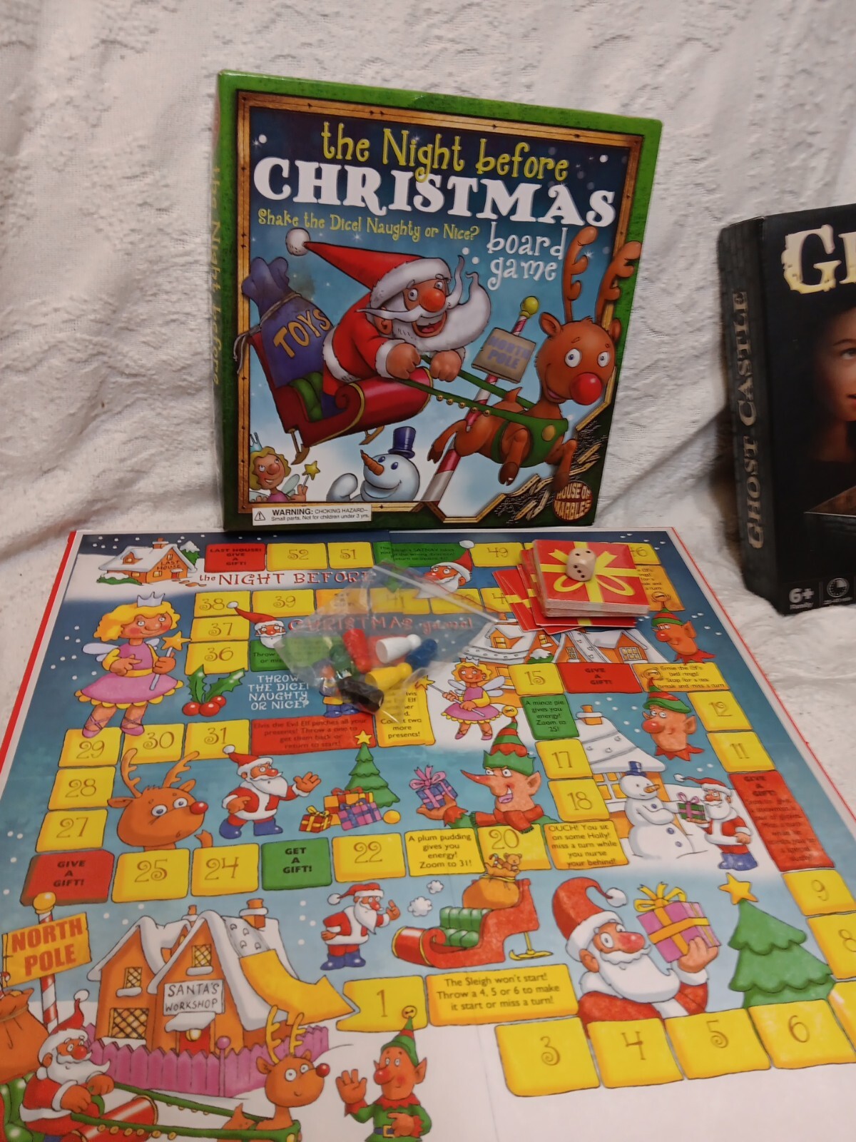 HOUSE OF MARBLES – THE NIGHT BEFORE CHRISTMAS BOARD GAME Complete Rare Fast Ship