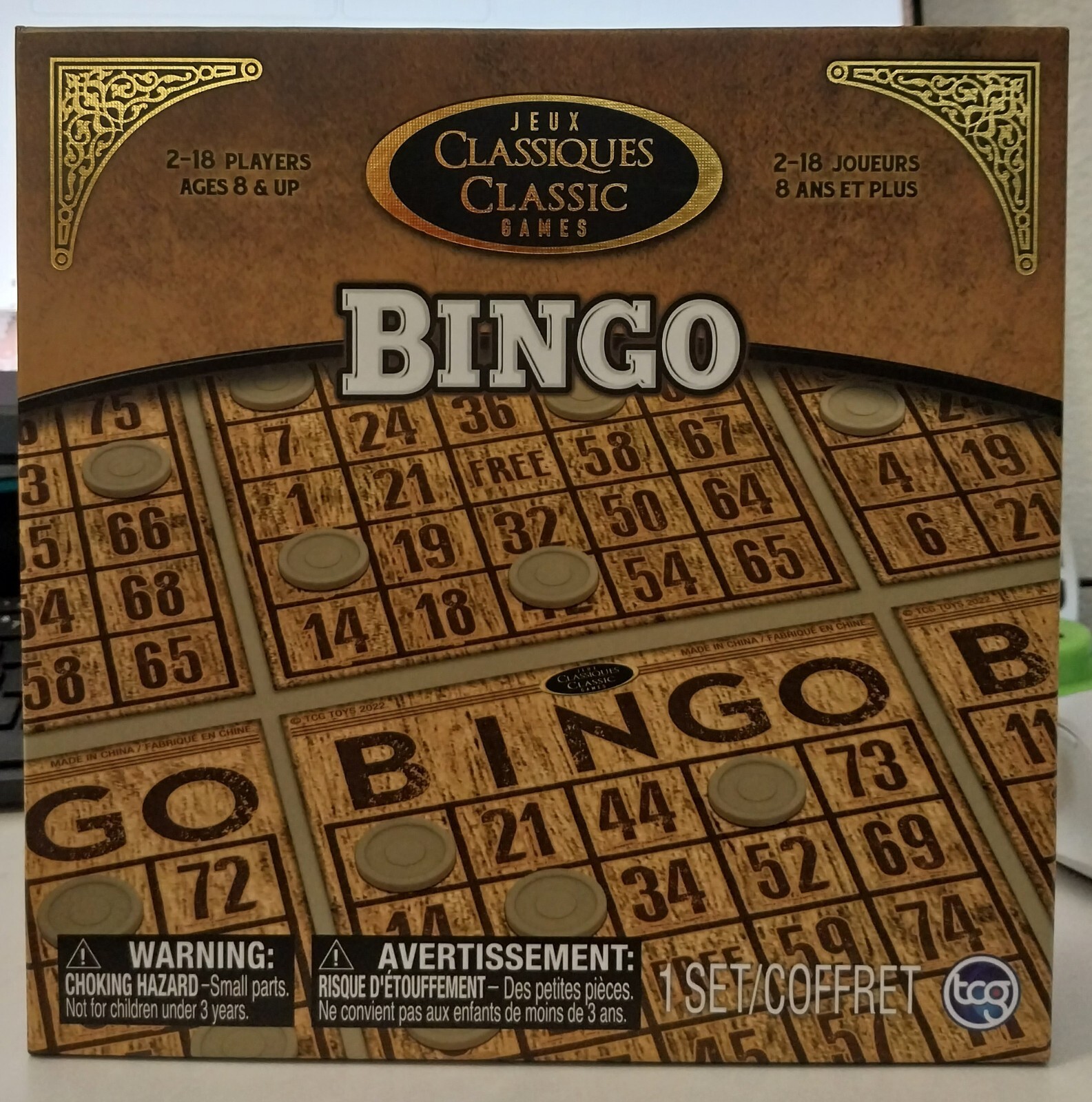 JEUX Classiques Classic Games Bingo Set 2-18 Players Ages 8 And Up