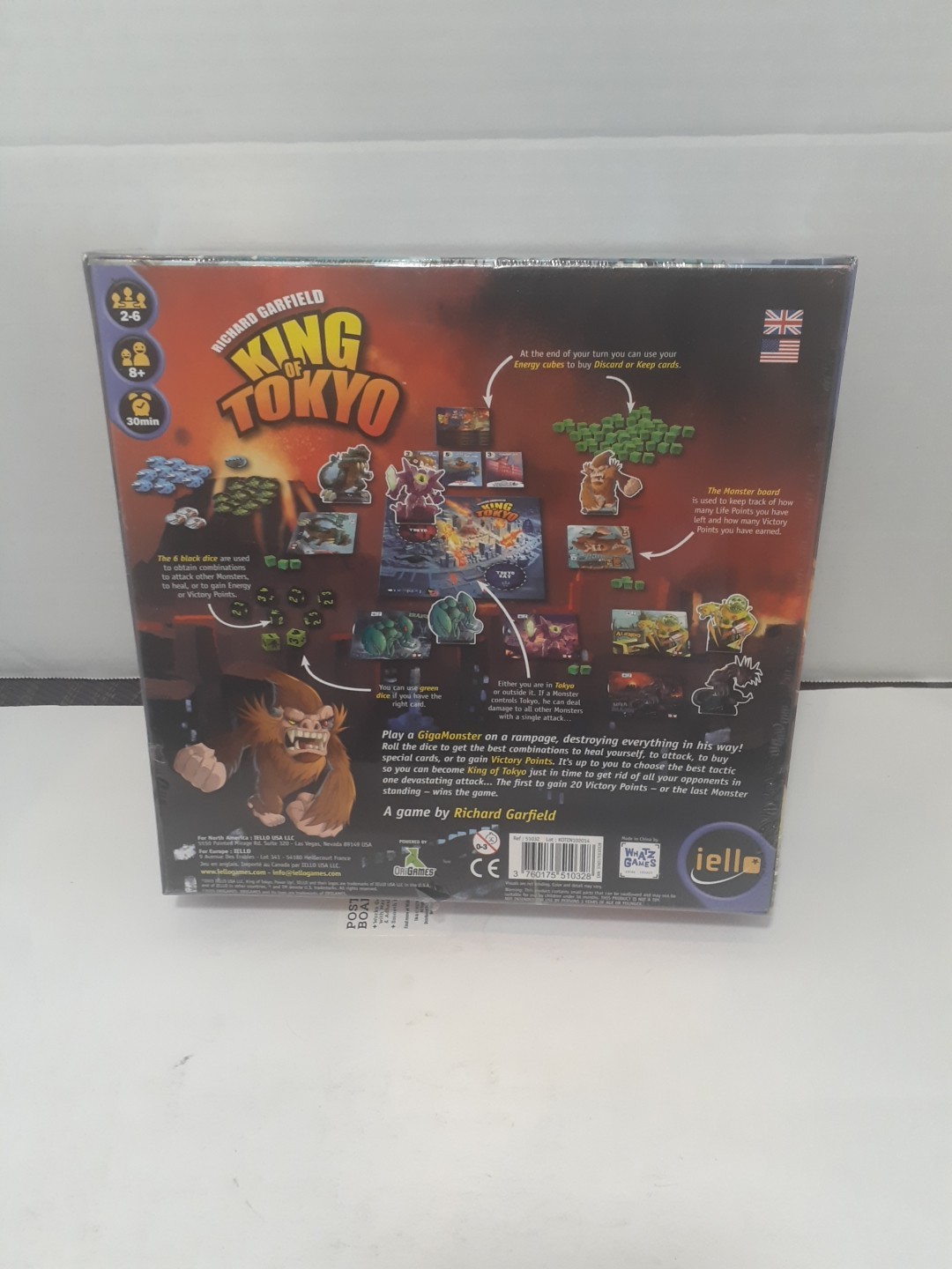 New Sealed King of Tokyo Monster Board Game Richard Garfield 2014 iello Strategy