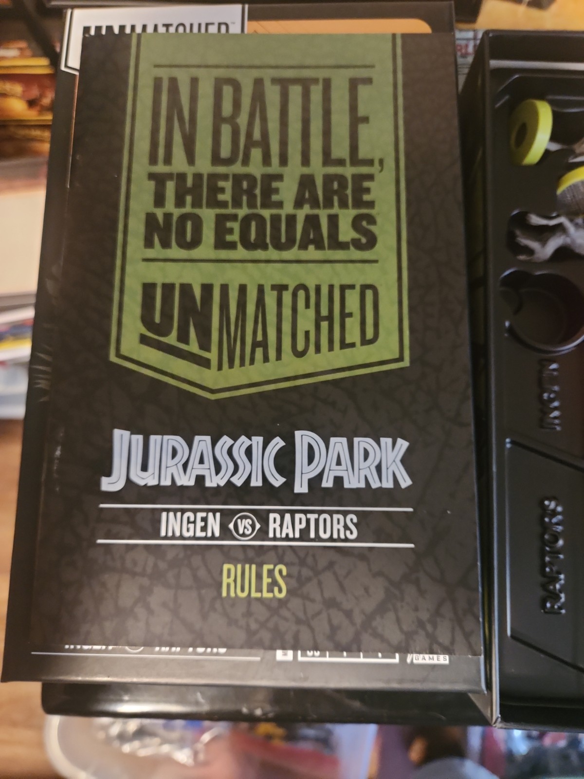 Unmatched Jurassic Park Ingen vs Raptors Board Game, 2 Players, Mondo Games