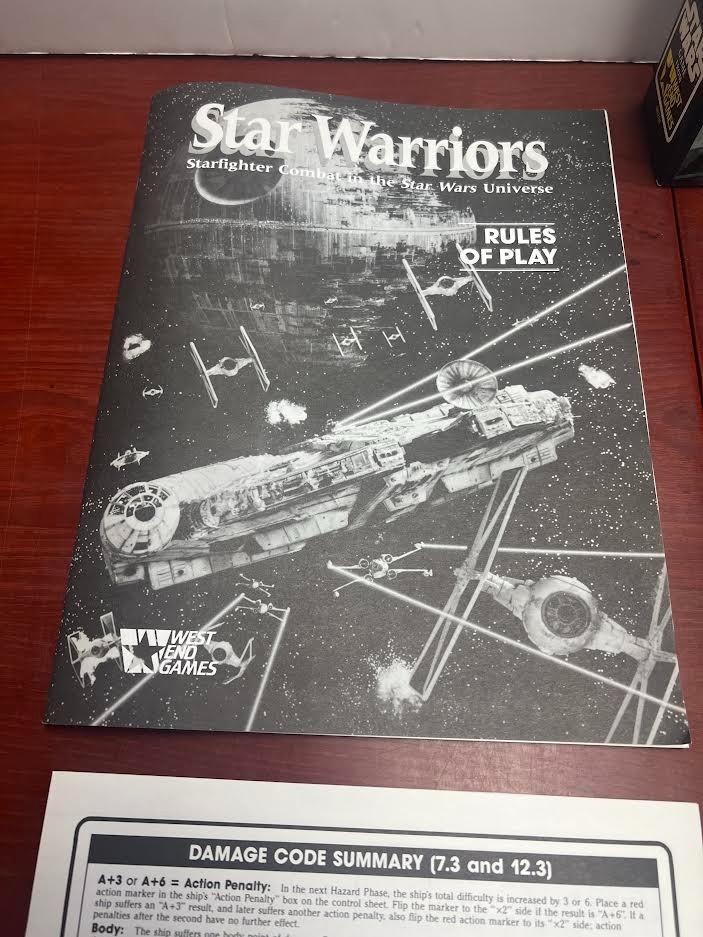 Star Wars: Star Warriors 1987 Starfighter Combat Board Game – West End Games
