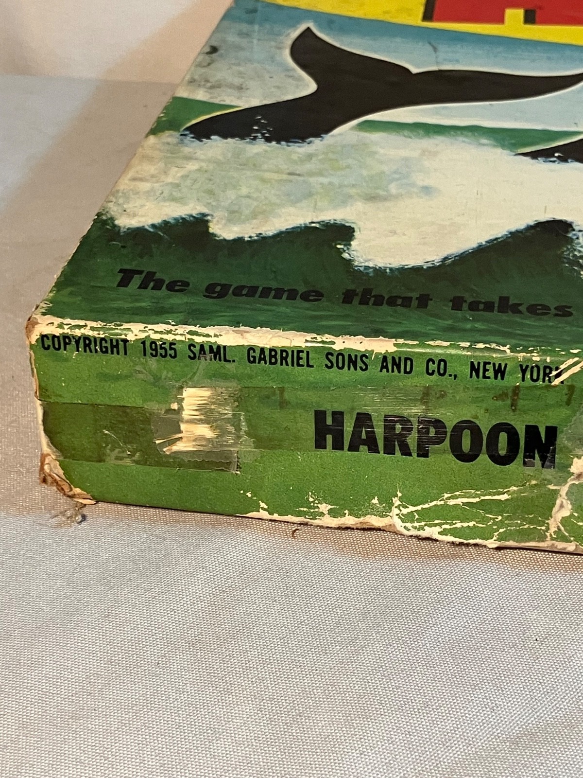 Vintage 1955 Gabriel Harpoon Board Game Complete Rare